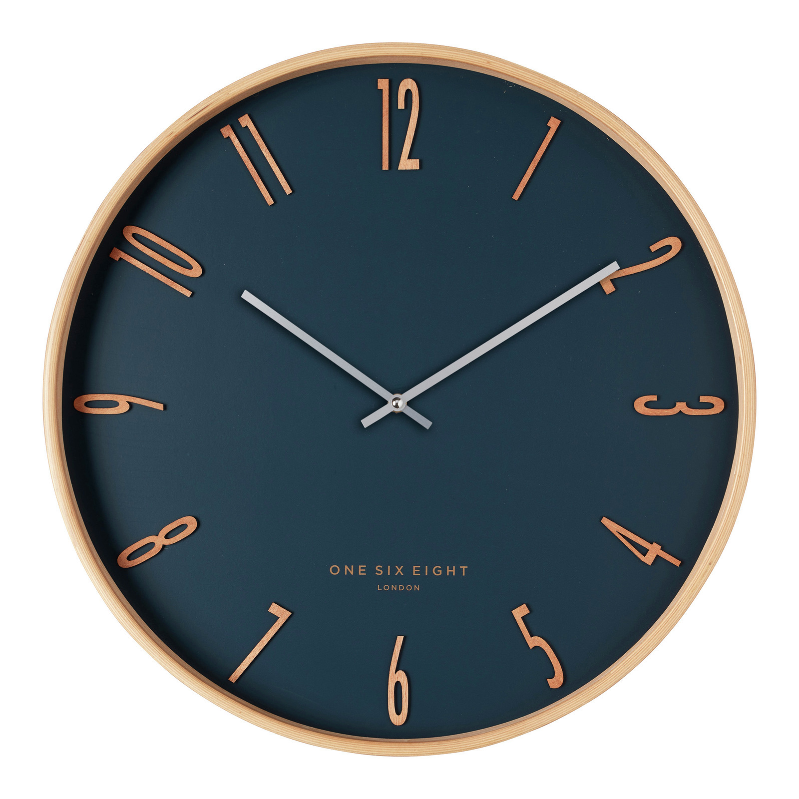 One Six Eight London Callum 53cm Silent Wall Clock Bunnings Australia