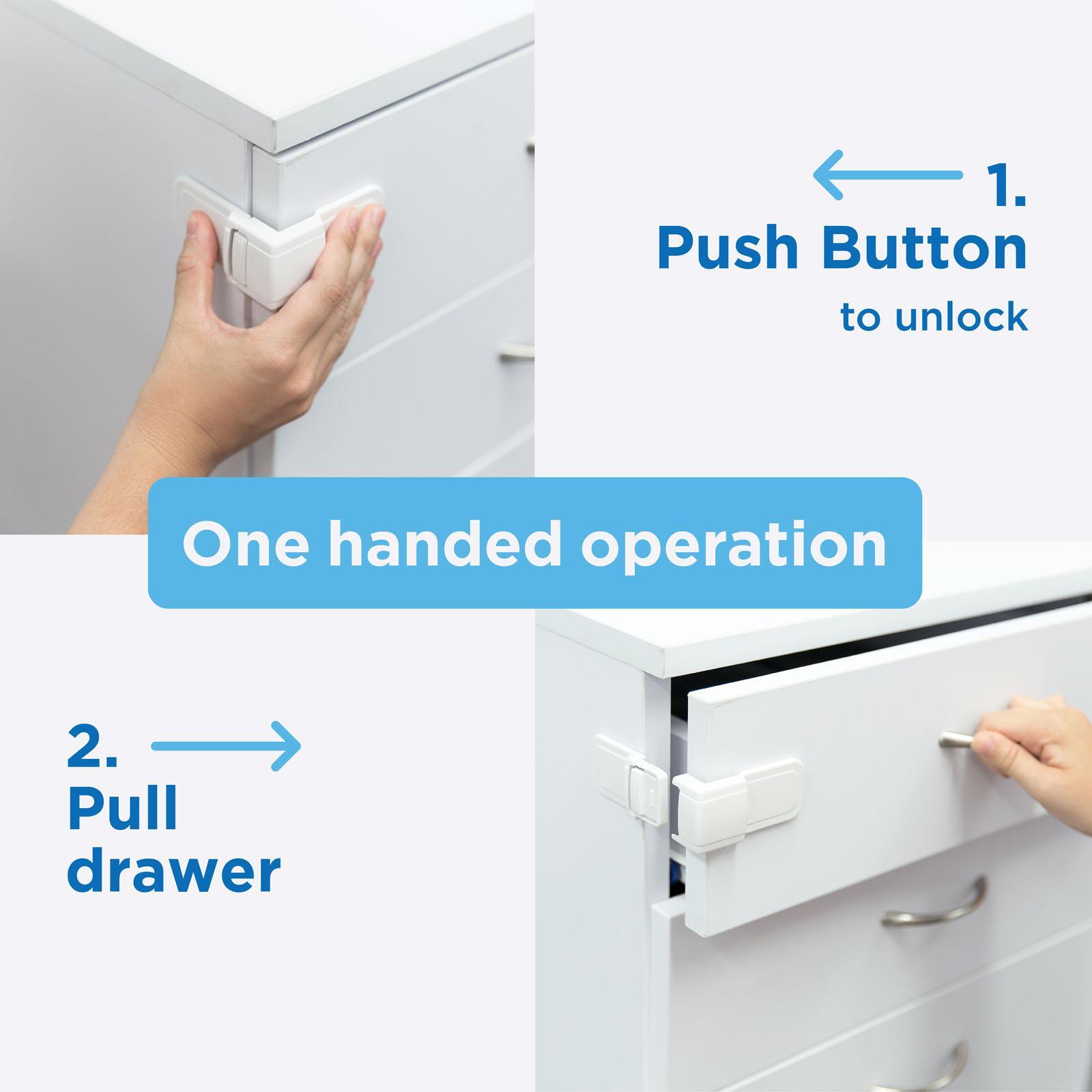 Perma Child Safety Corner Drawer Locks 2 Pack Bunnings New Zealand