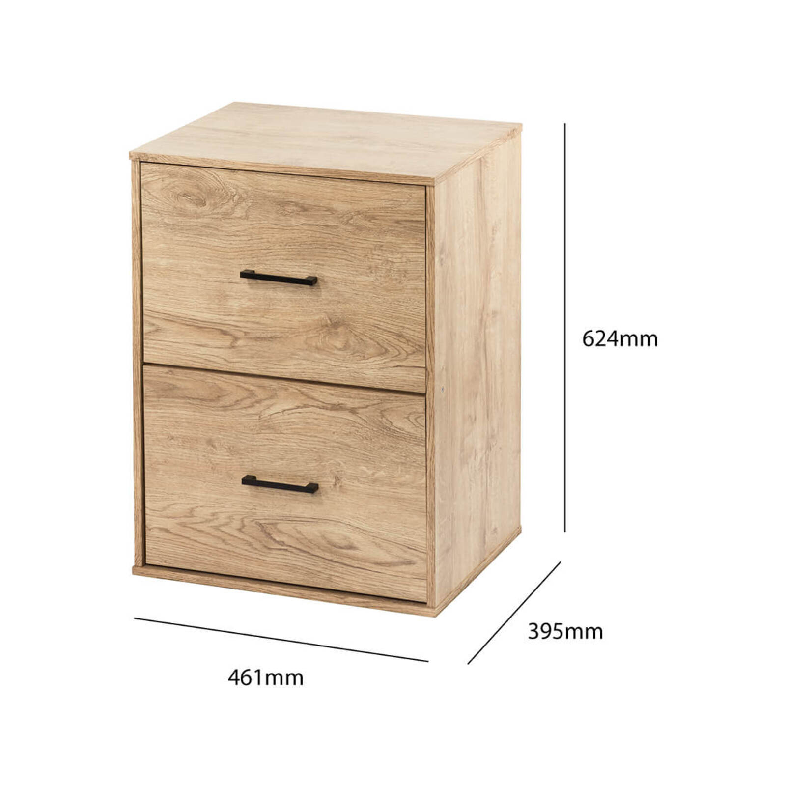 Maclaren Macey 2 Drawer Filing Pedestal Oak Bunnings Australia