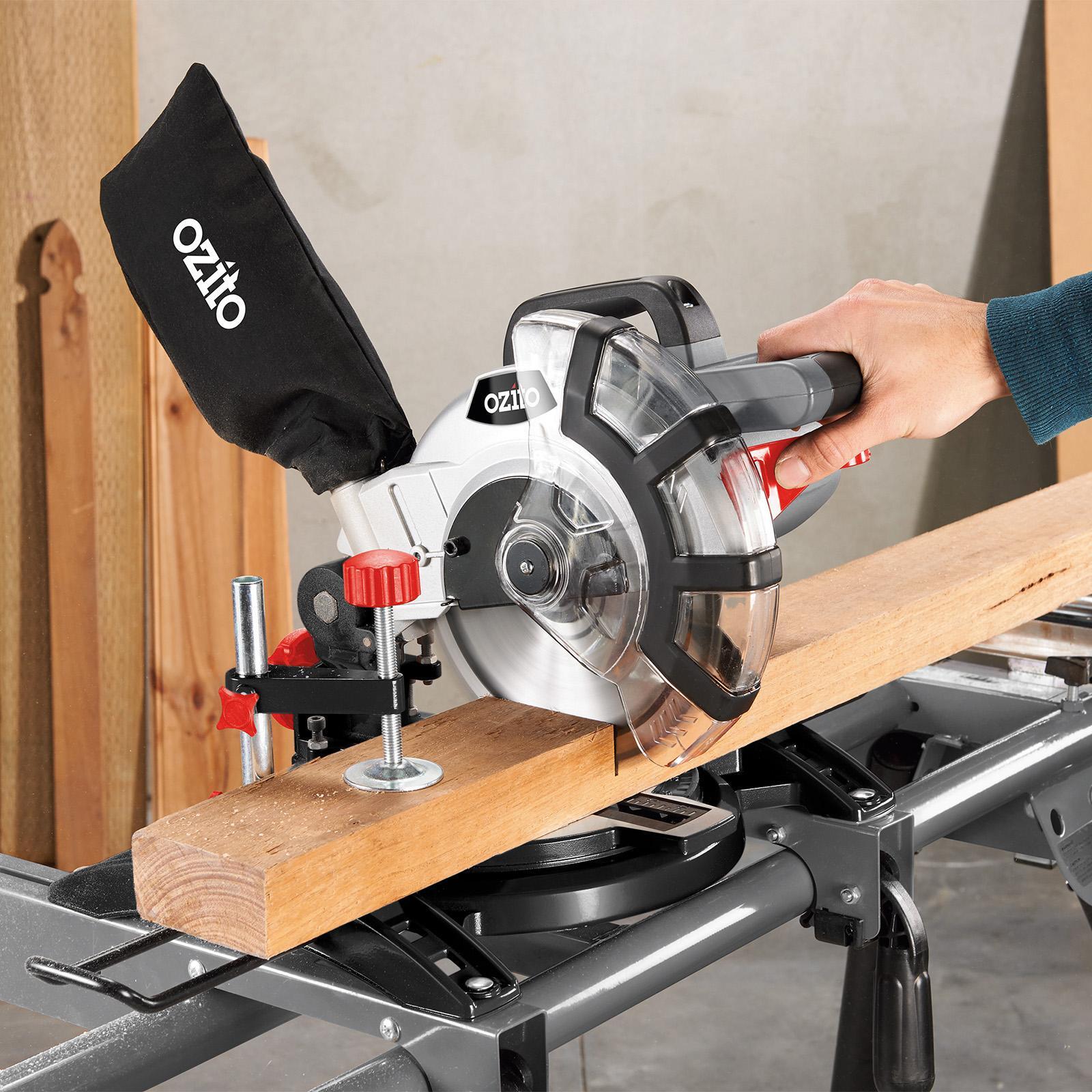 Ozito 1600W 210mm 8¼" Corded Compound Mitre Saw Bunnings Australia