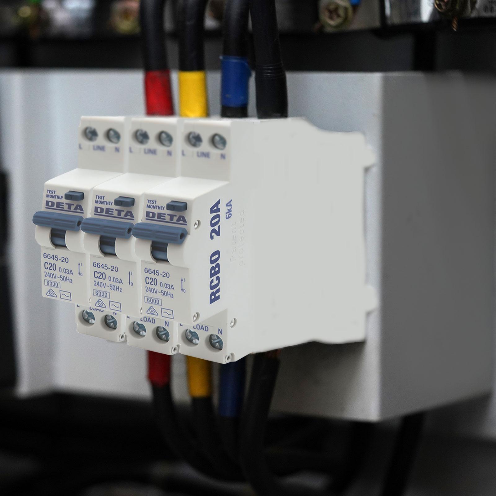 DETA 20A Residual Circuit Breaker With Overload Protection Bunnings