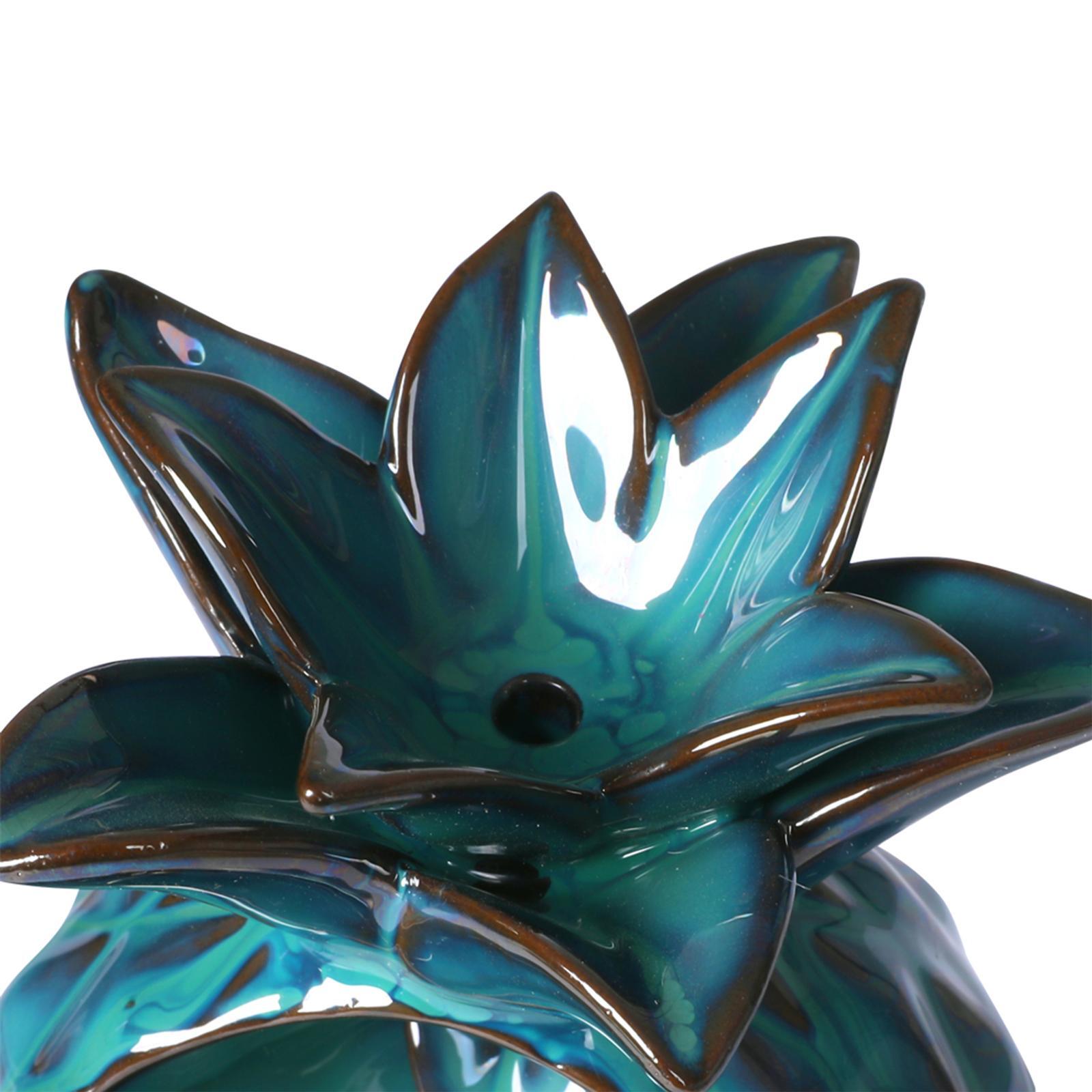 Incense Burner Pineapple Waterfall Smoke Backflow Ceramic Cone Holder