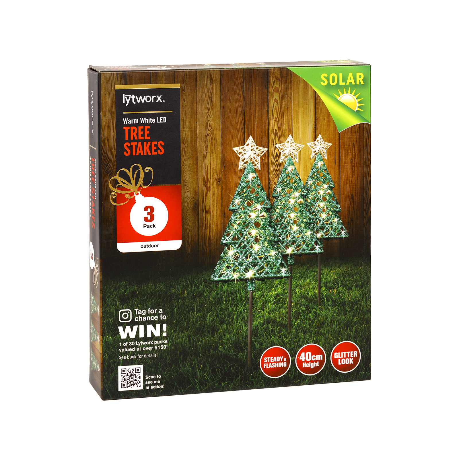 Lytworx Solar Tree Stake Lights 3 Pack Bunnings Australia