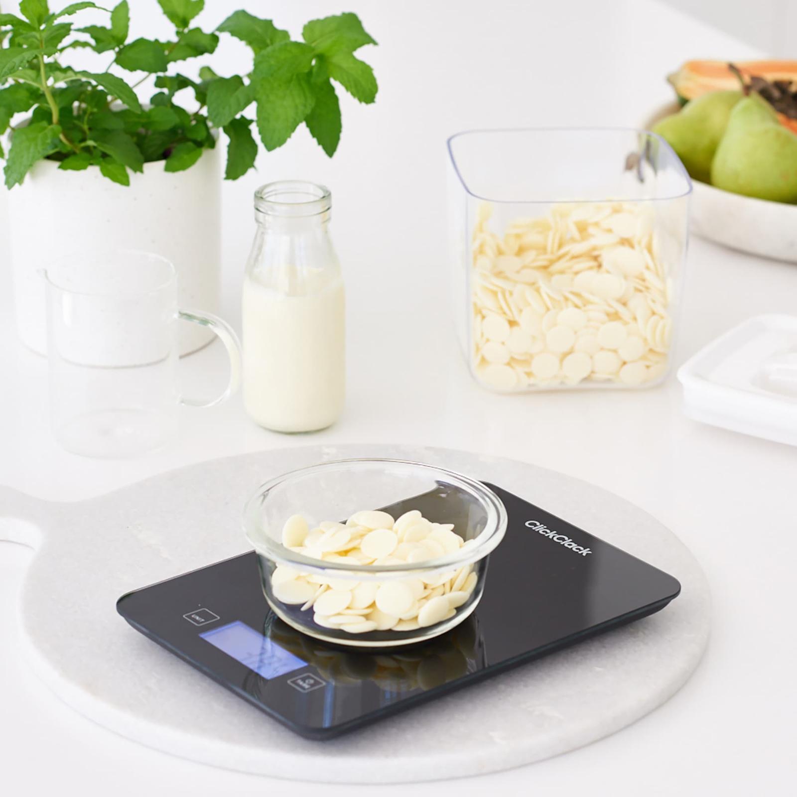 ClickClack Equip Digital Kitchen Scale 5kg Black Bunnings Australia