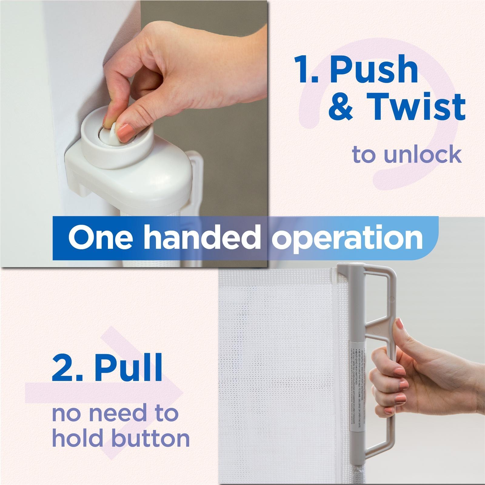 Perma Child Safety 1.4m White Retractable Gate Bunnings Australia