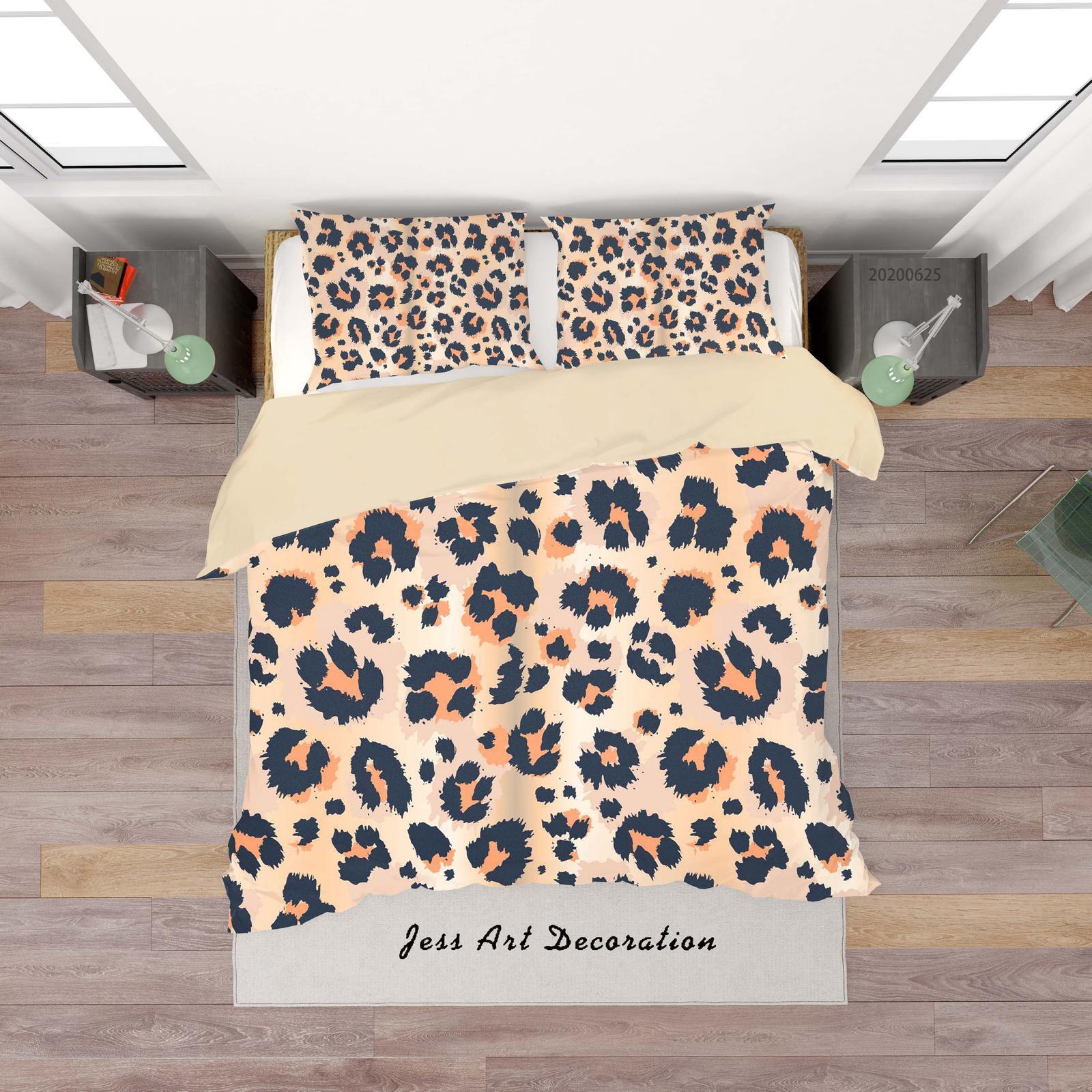 3D Leopard Print Quilt Cover Set Bedding Set Duvet Cover Pillowcases