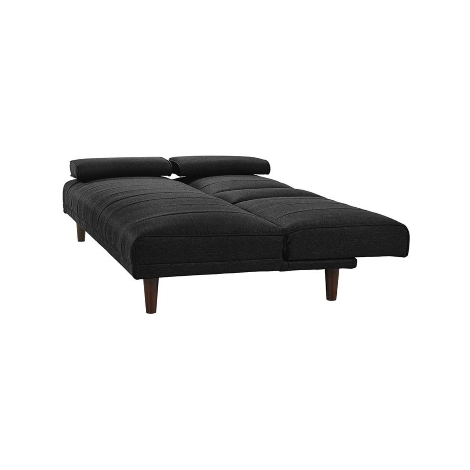 Fabric Sofa Bed with Cup Holder 3 Seater Lounge Couch Charcoal