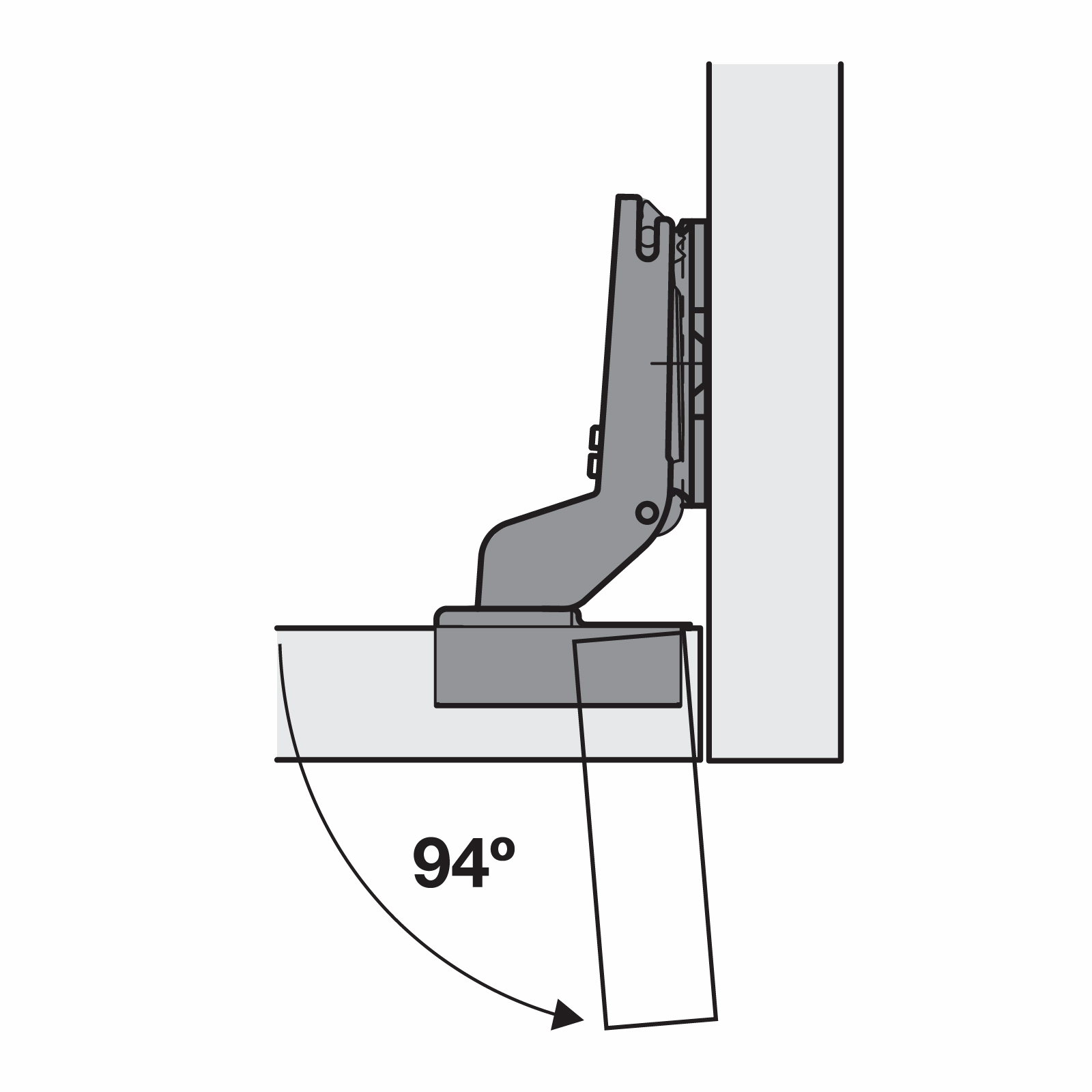Hafele Salice 94° Hinge Inset Slide On 1 Pair Bunnings Australia