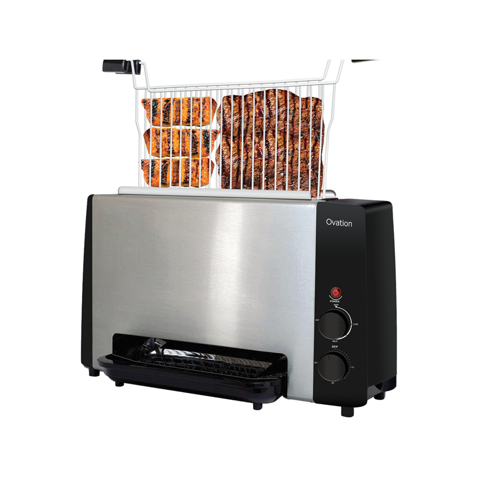 Ovation Vertical Grill/Electric Cooker w/Skewers f/ Steak/Sandwiches/Meat/Kebabs Bunnings