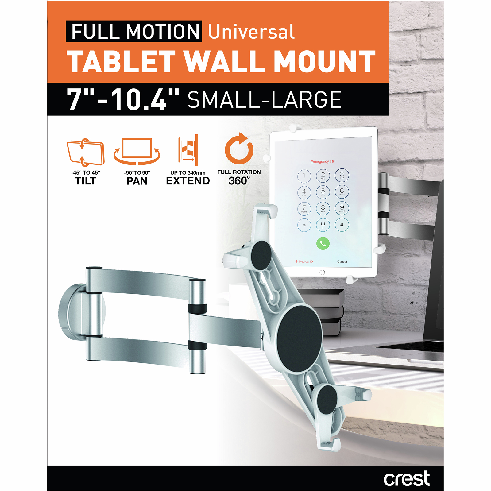 Crest Full Motion Tablet Wall Mount Bunnings New Zealand
