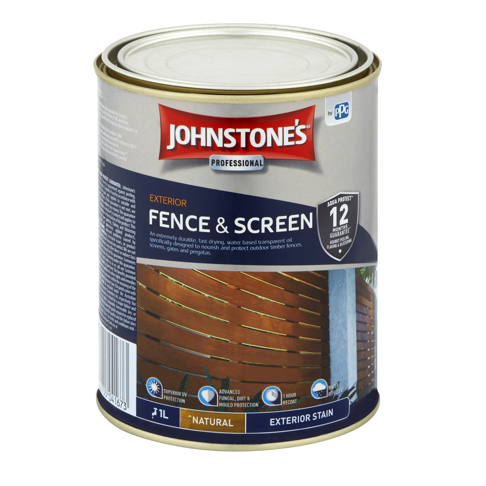 Johnstone's 1L Natural Fence And Screen Oil Exterior Stain Bunnings