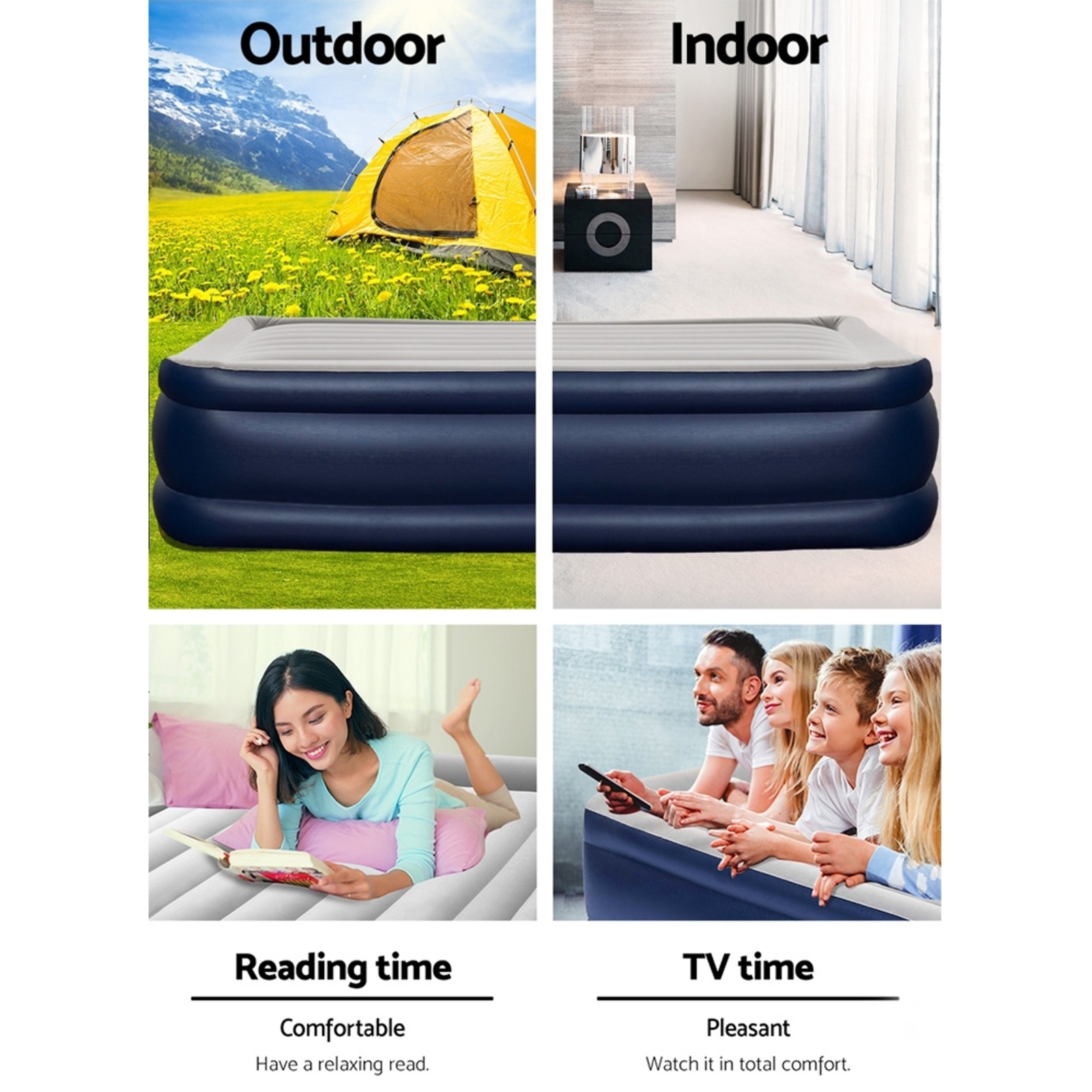 Bestway King Air Bed Air Beds Inflatable Mattress TRITECH Airbed Built