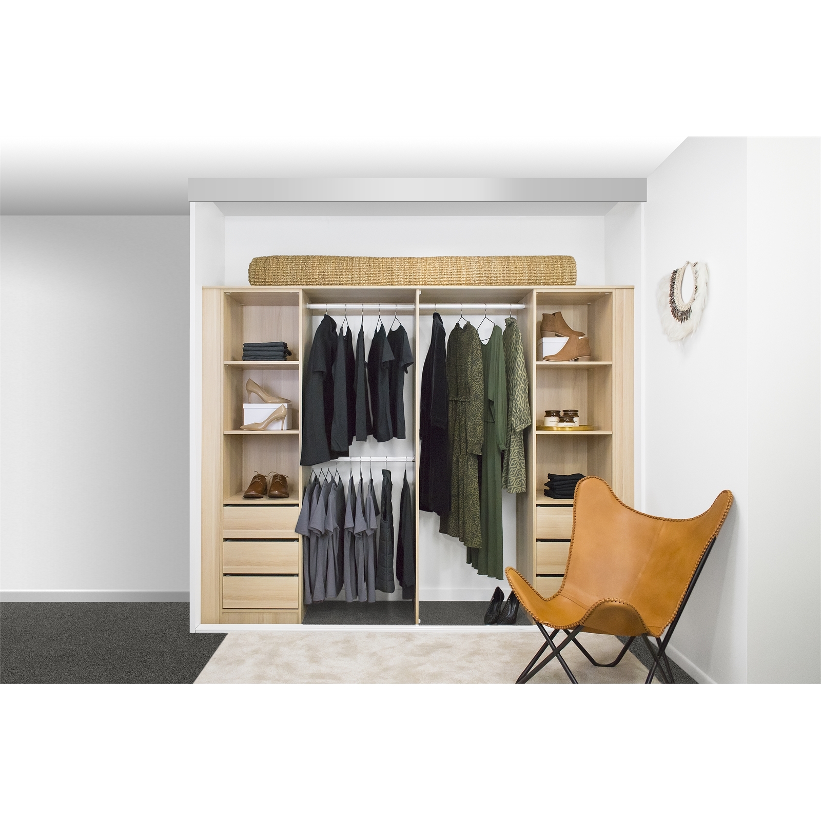 Multistore 2100 2400mm Storm Pack 6 Built In Wardrobe Package