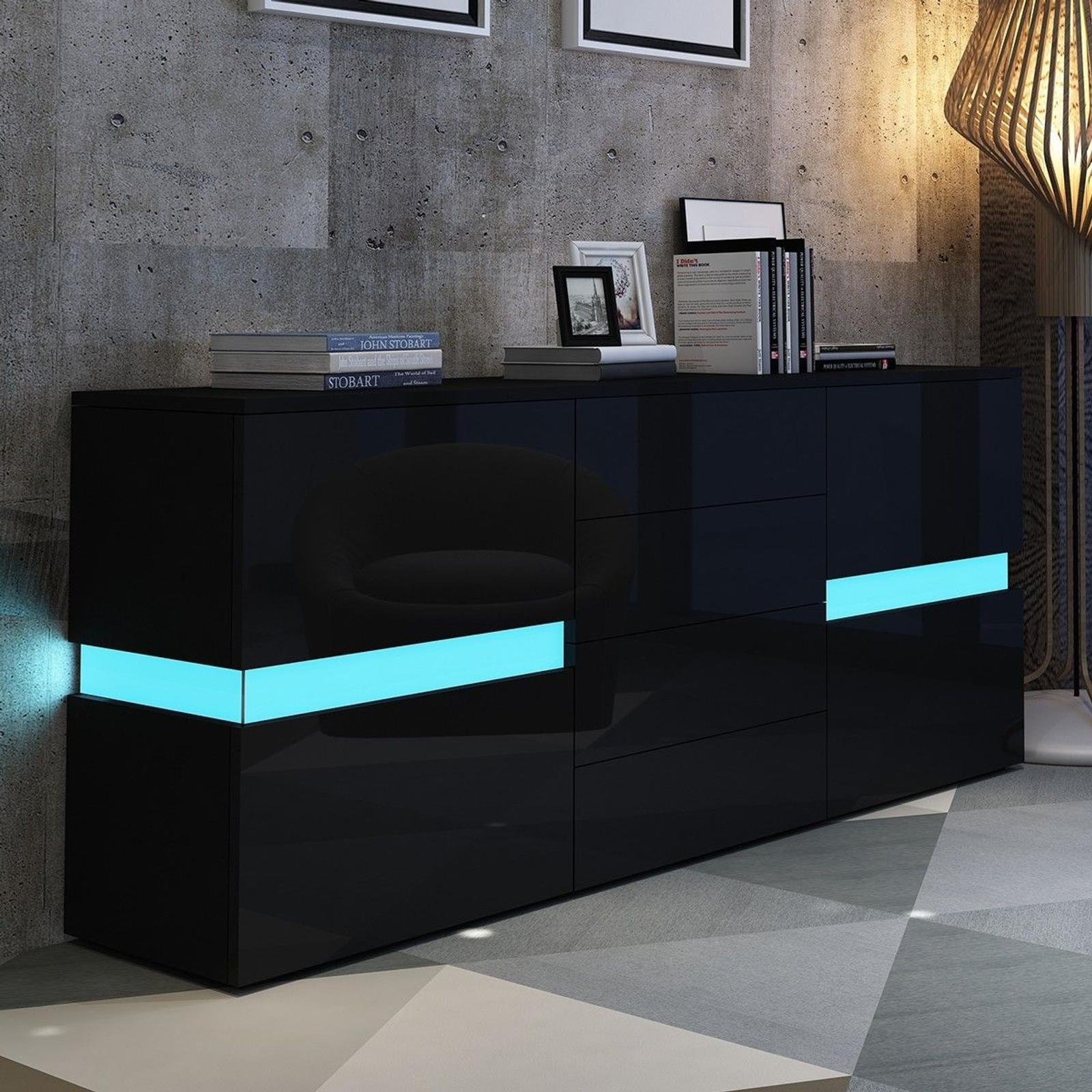 Buffet Sideboard Table Black Bunnings Australia