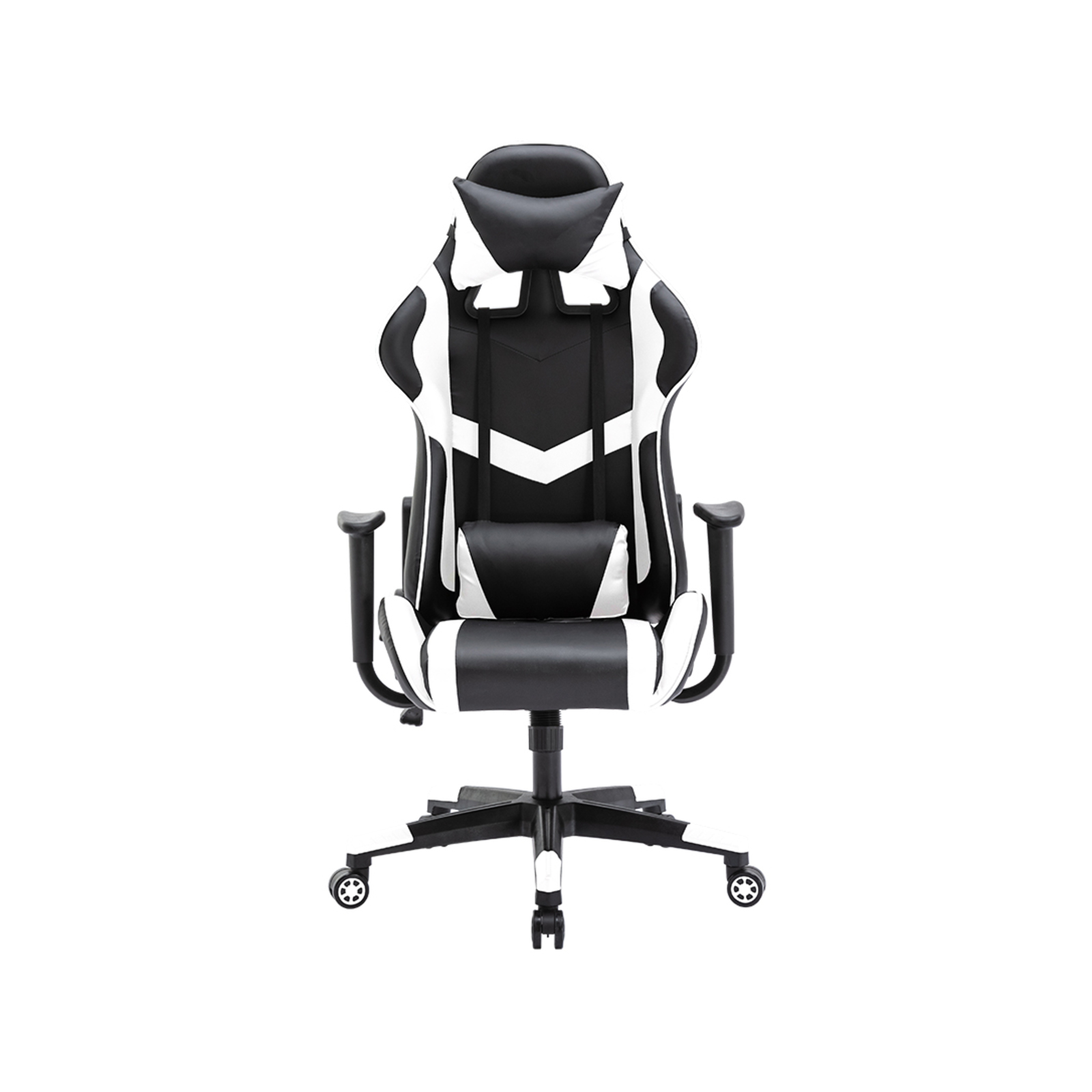 MASON TAYLOR 909 PVC Leather Seat Gaming Office Chair Black&White