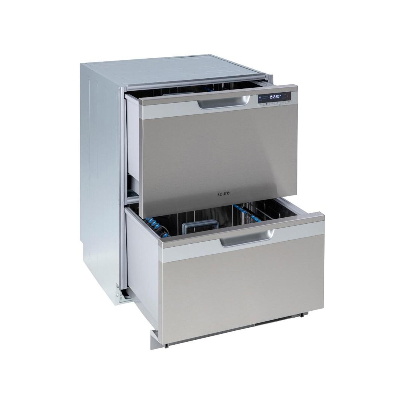 Euro Dishwasher Double Drawer Stainless Steel EDD60S Bunnings Australia