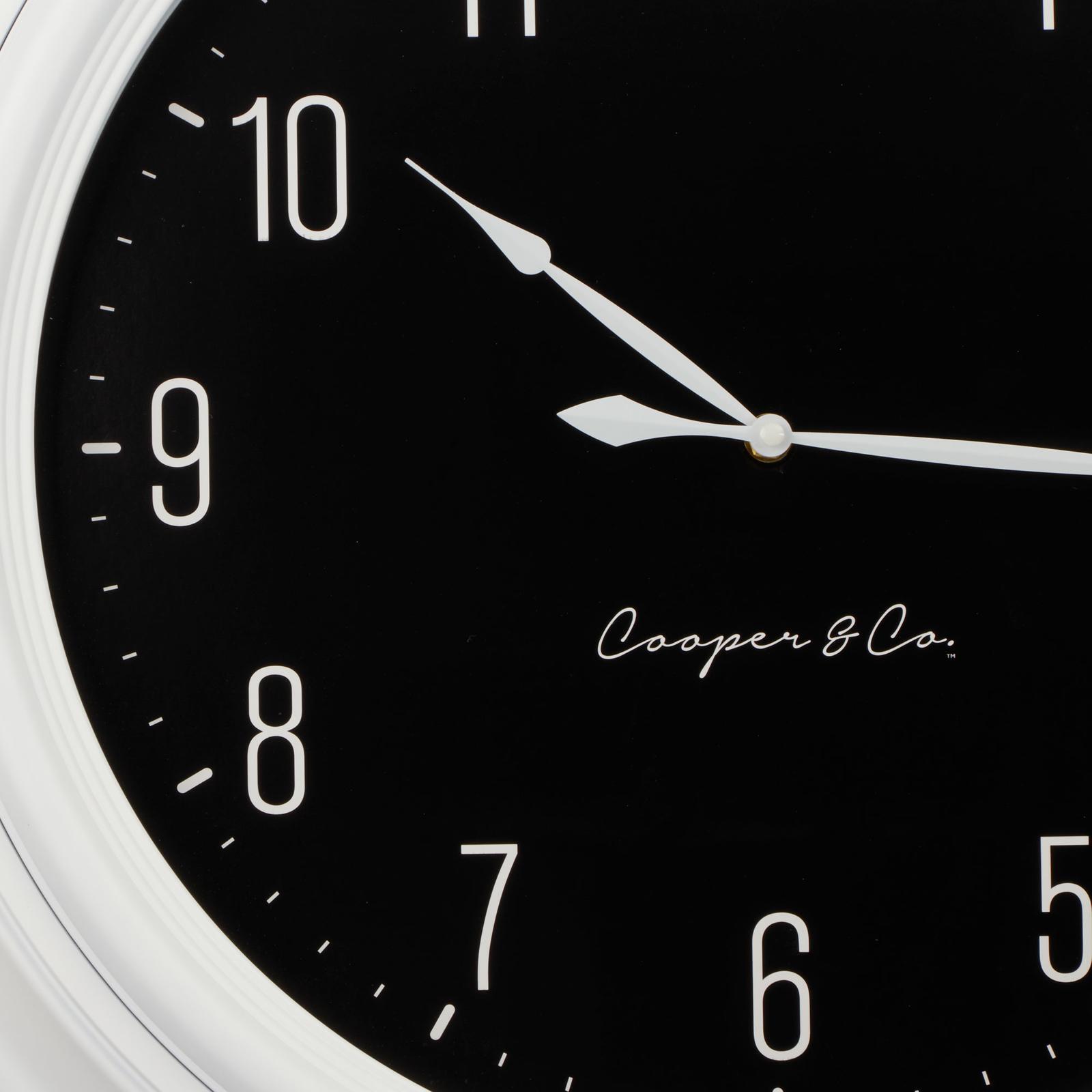 Cooper & Co. 60cm White & Black Jumbo Quartz Wall Clock Bunnings