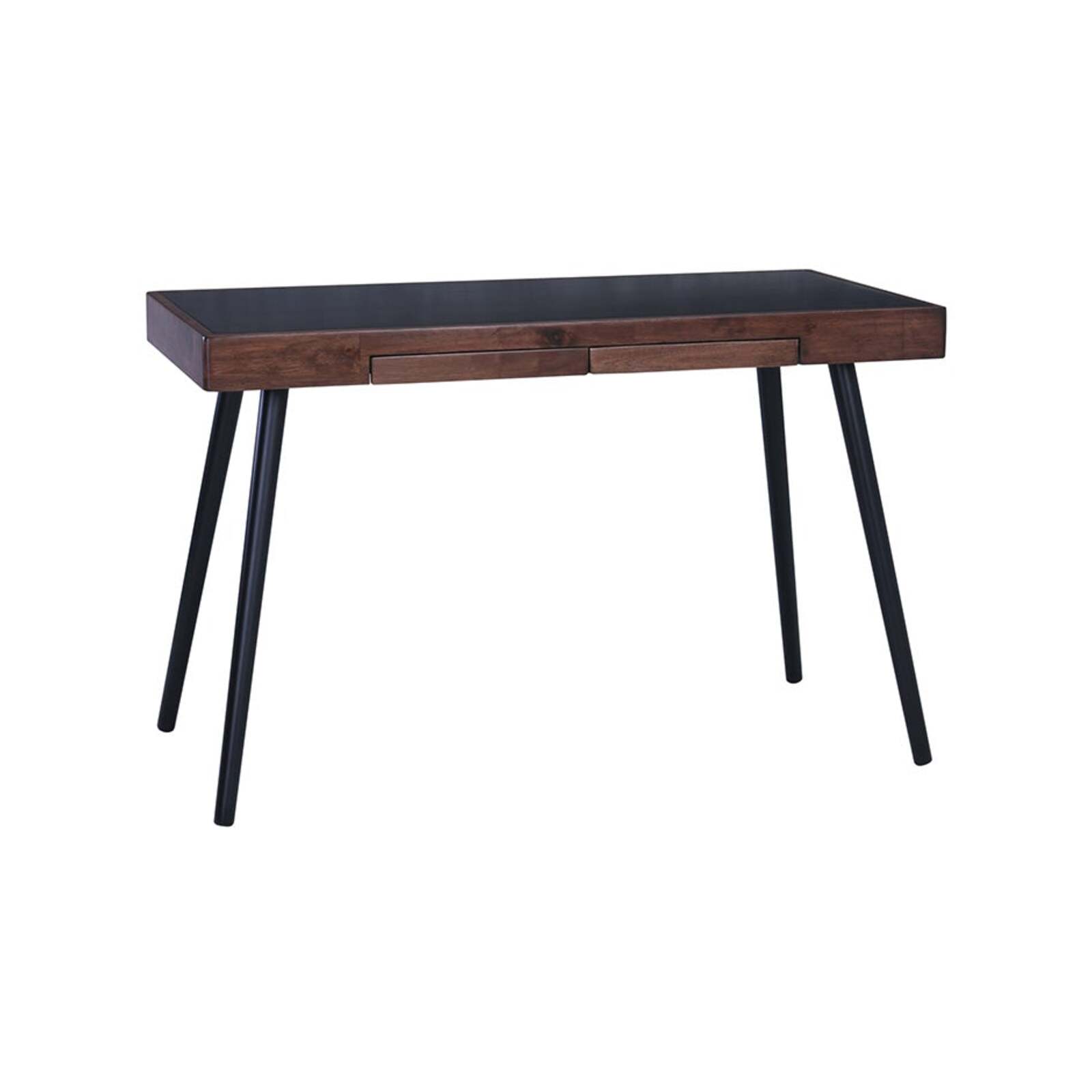 RETH Study Desk 120cm Walnut & Black Bunnings Australia
