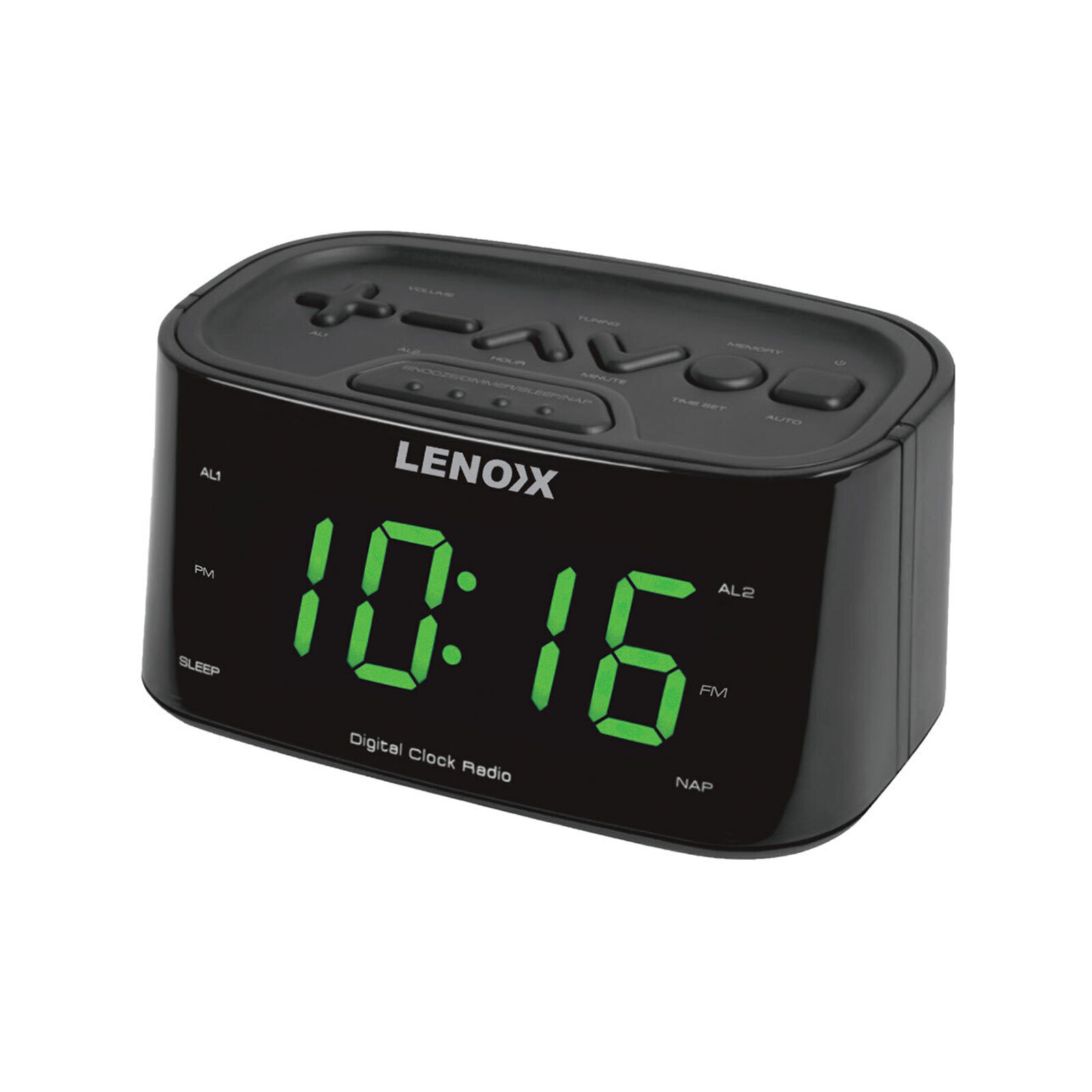 FM Radio Dual Alarm Clock w/ USB Port Charger Black Bunnings Australia