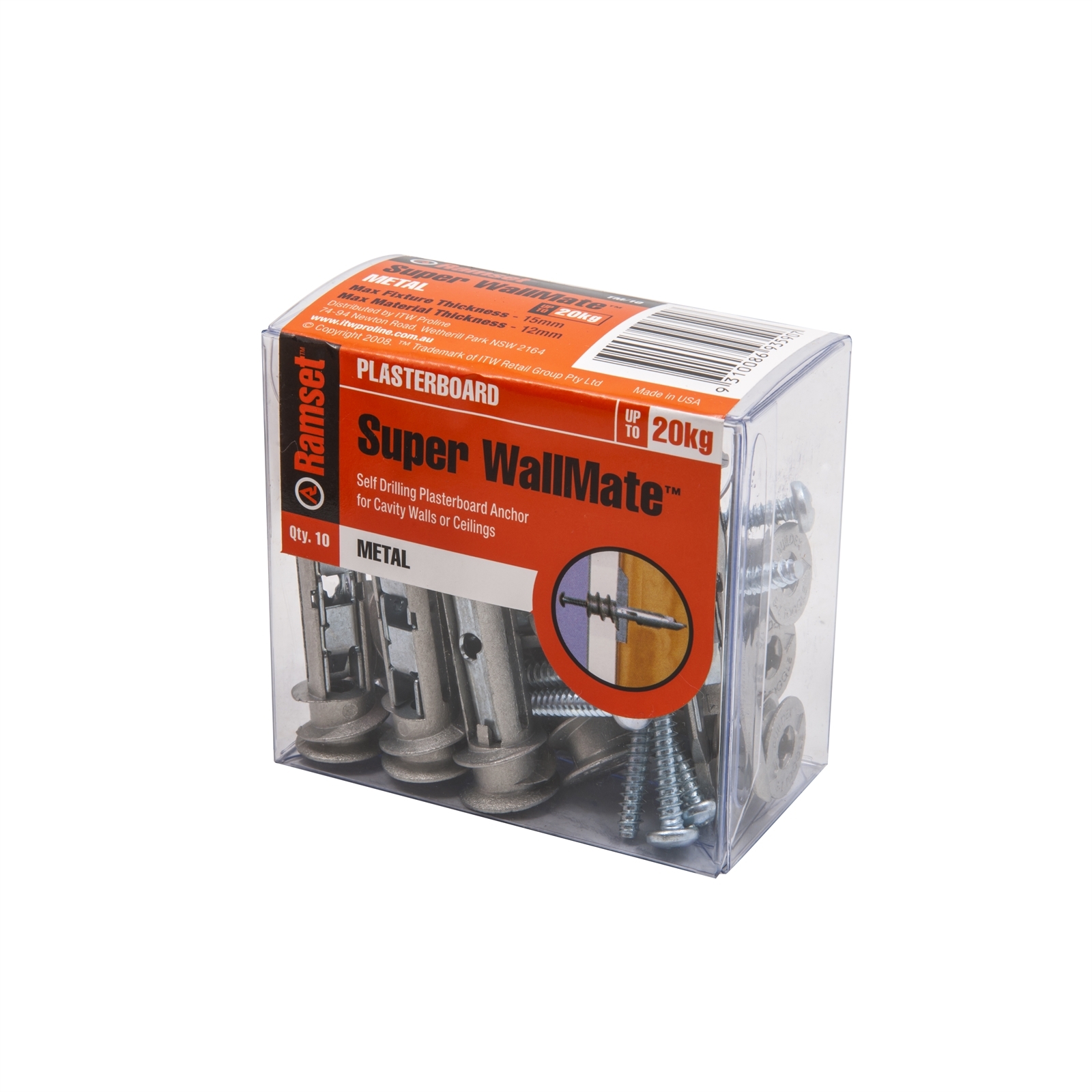 Ramset Super Wallmate Toggle Anchor 10 Pack Bunnings Australia