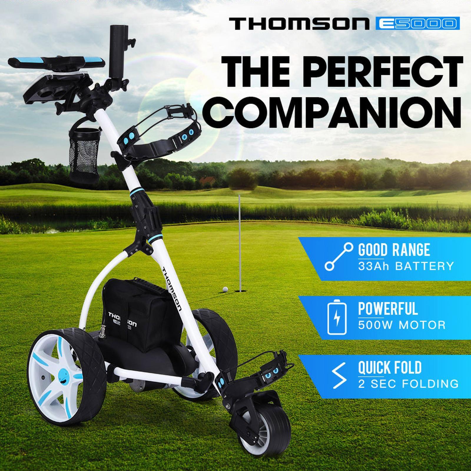THOMSON Golf Buggy Electric Trolley Automatic Motorised Foldable Cart
