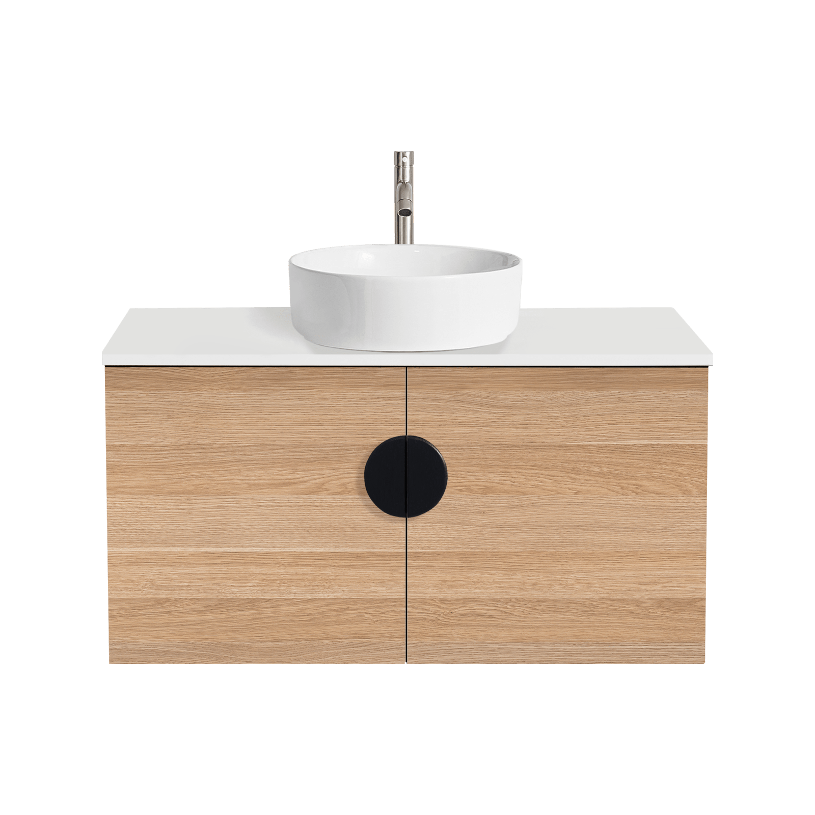 Cibo Design 900mm Oak Mornington Wall Hung Vanity With White Basin And