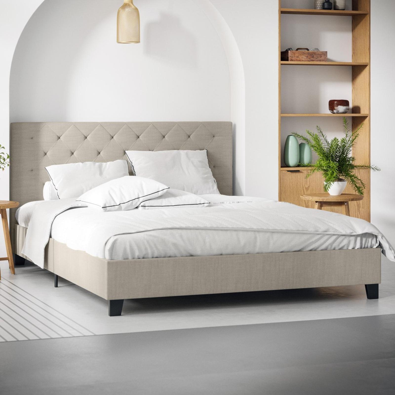 Casper Queen Beige Bed Frame Bunnings Australia