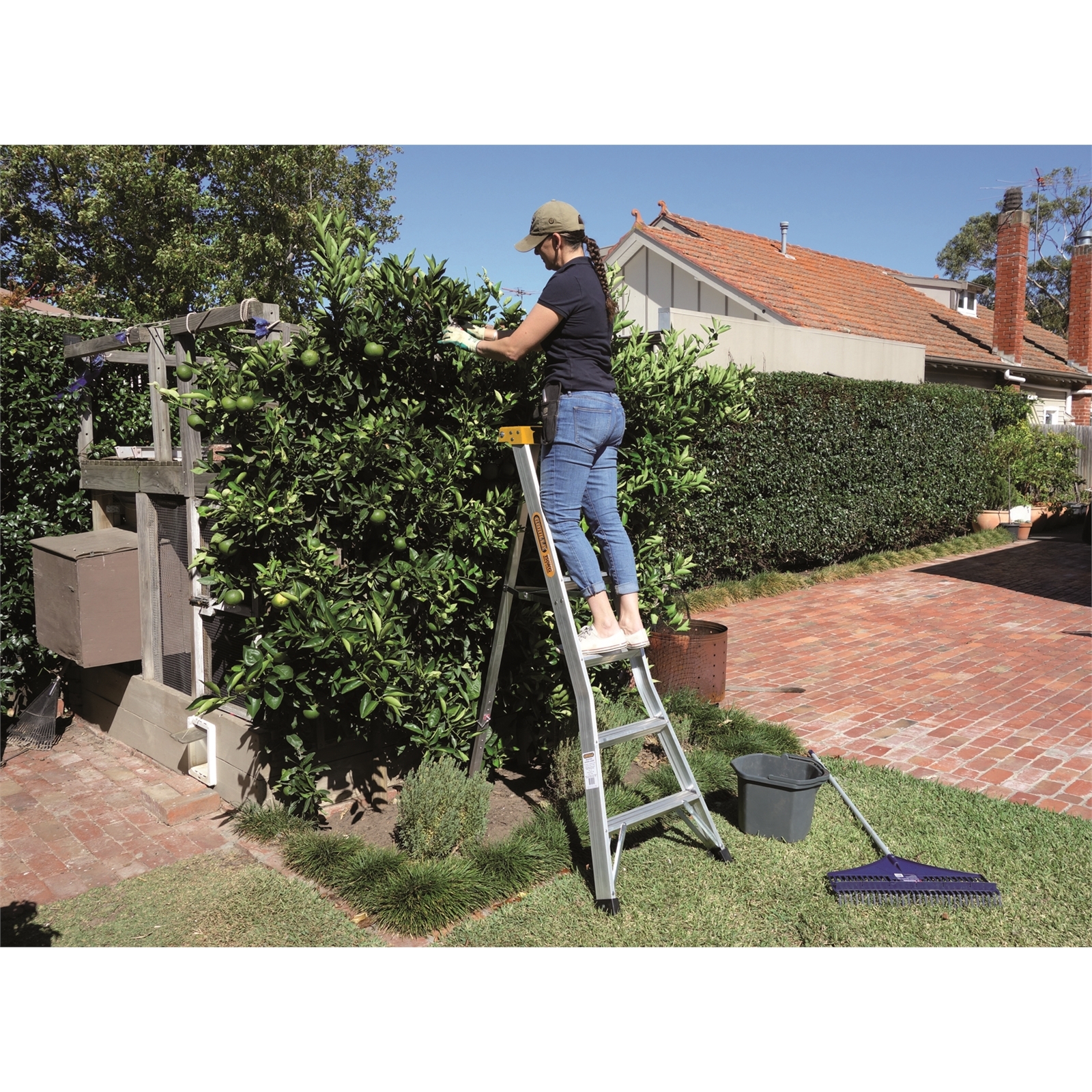 Aluminum Three Leg Garden Ladder Gorilla 1.8m 150kg Australia