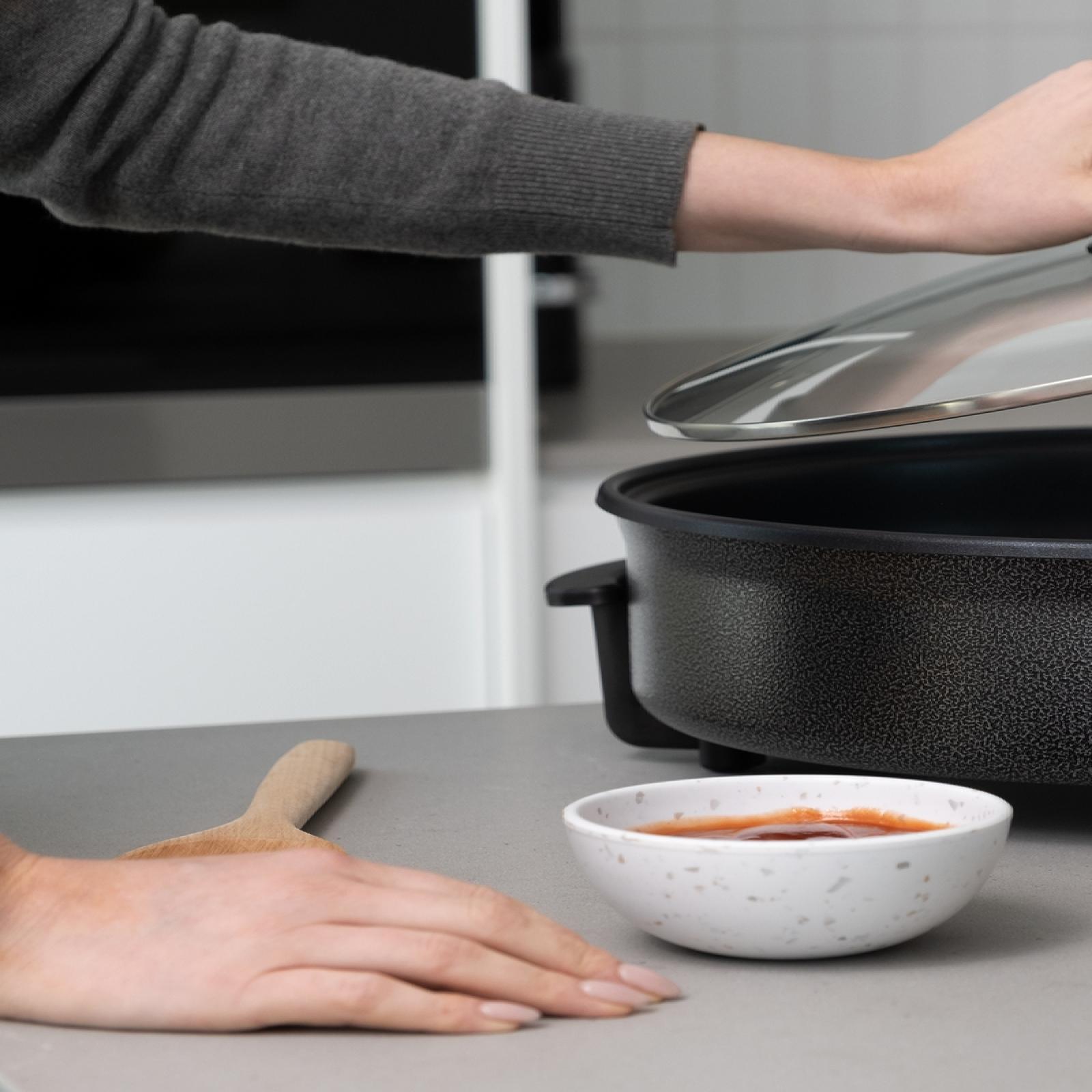 Healthy Choice Nonstick Electric Fry Pan (dark Grey) 38cm Bunnings