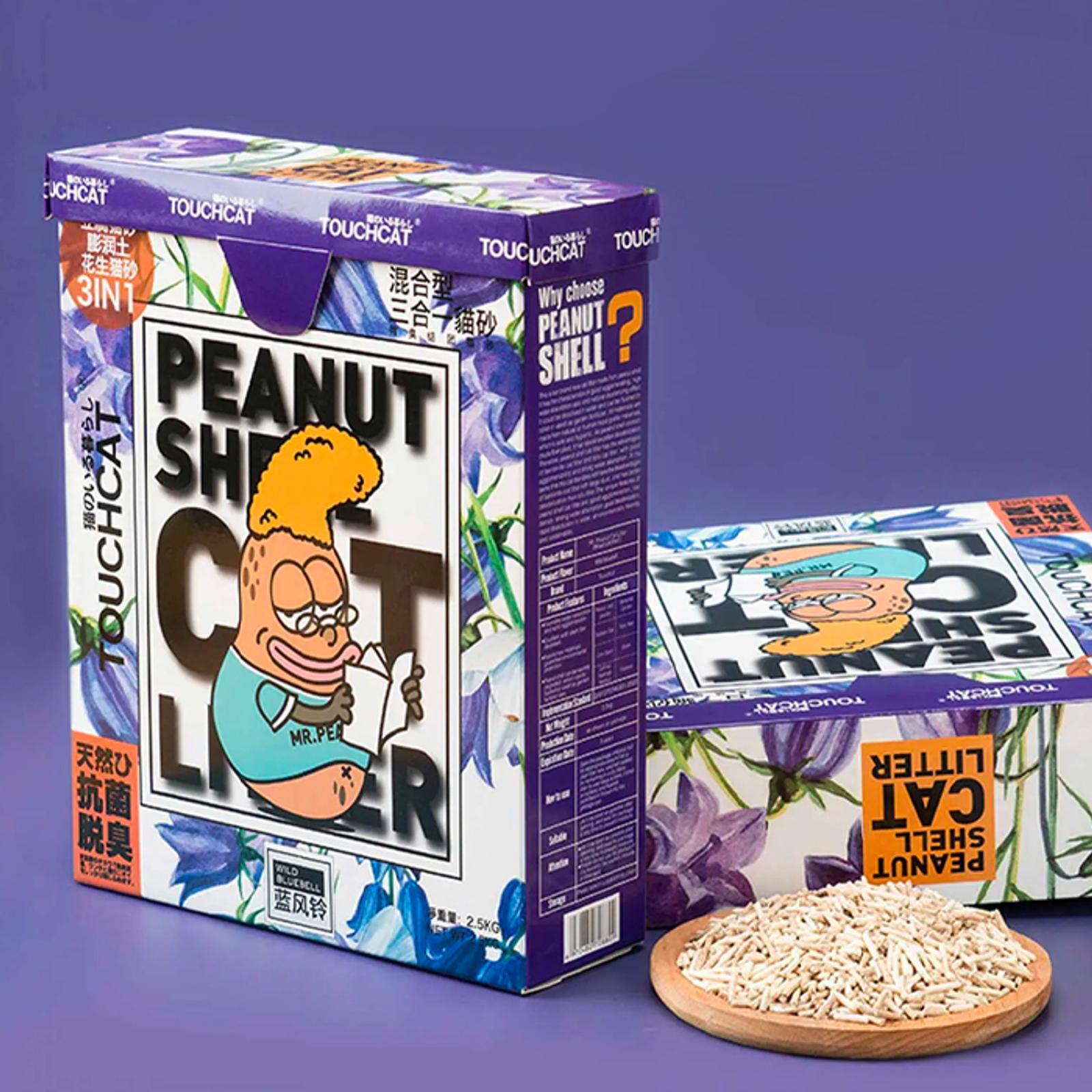 Touchcat High Clumping Peanut Tofu Bentonite Clay Mixed Cat Litter 2