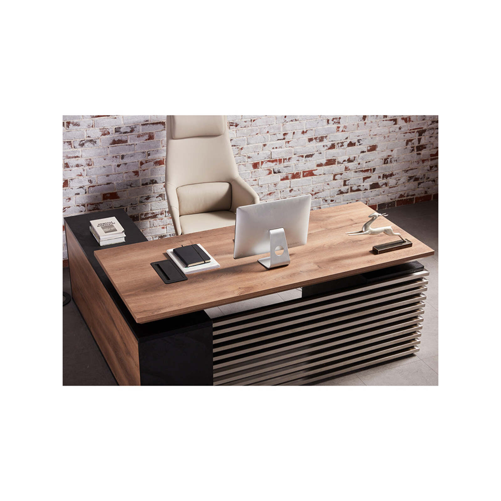 PHOENIX Sit & Stand Electric Lift Executive Desk with Right Return 2.2M