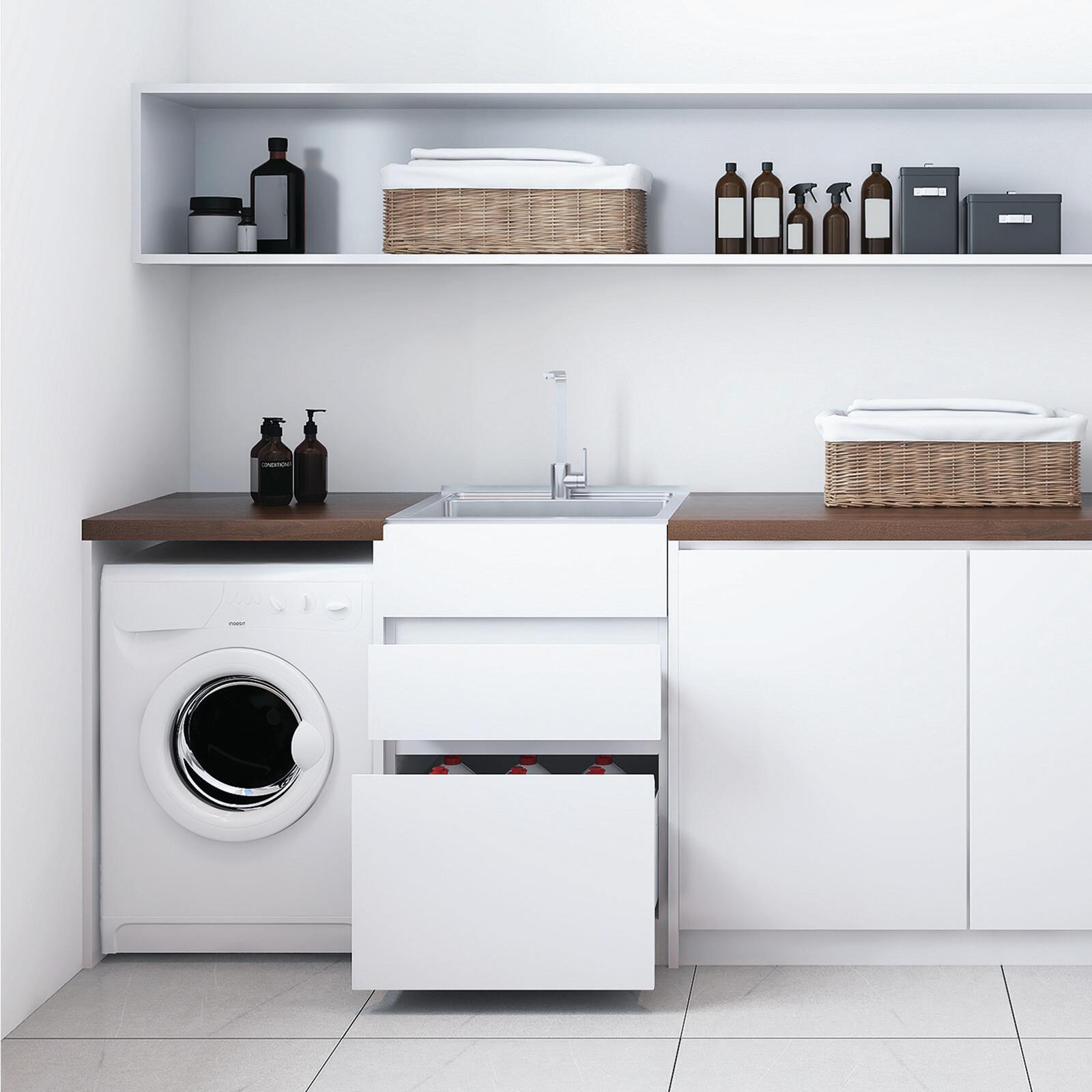 Everhard Nugleam 45L White Drawer System Laundry Unit Bunnings Australia