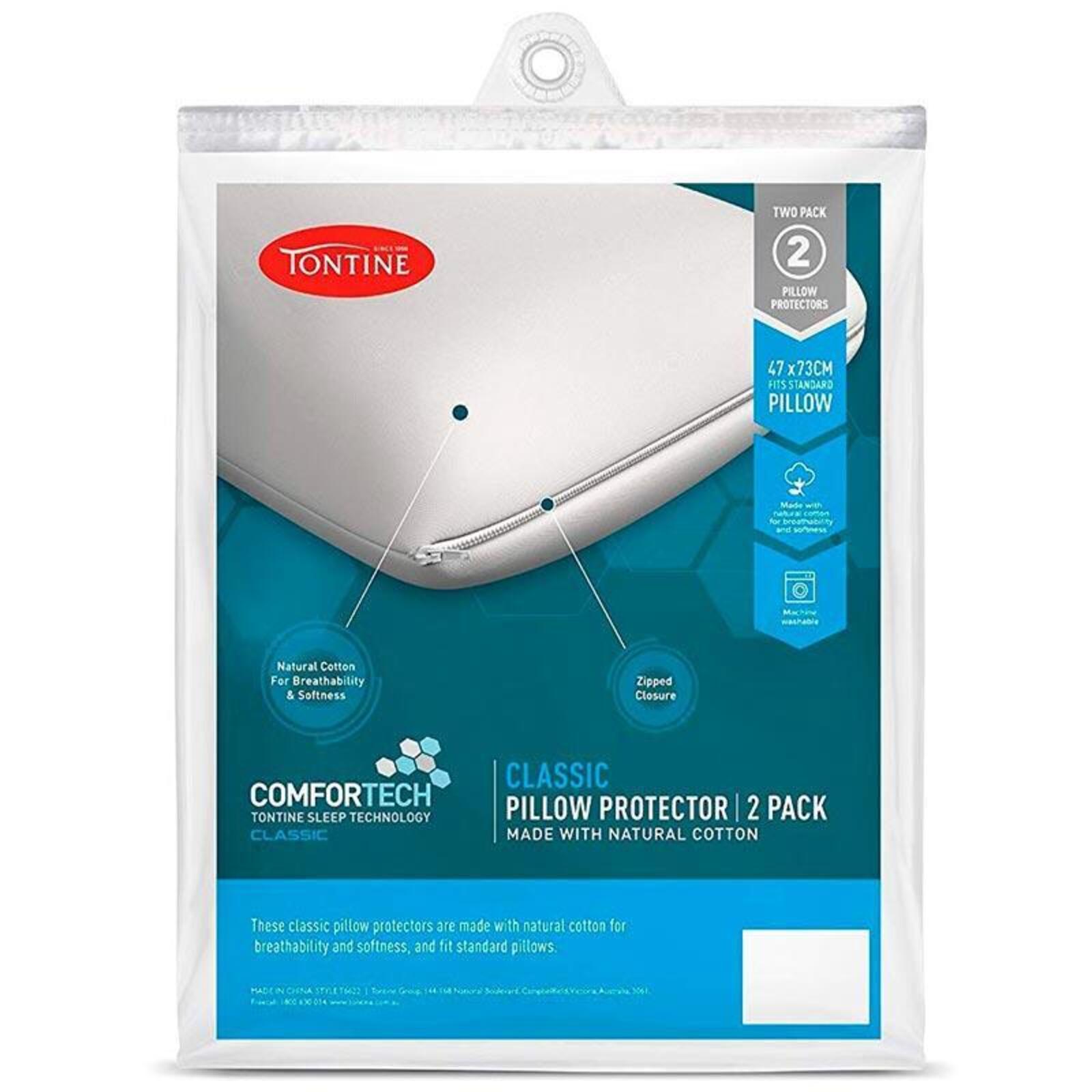 Tontine Comfortech Classic 2 Pack Pillow Protectors Bunnings Australia