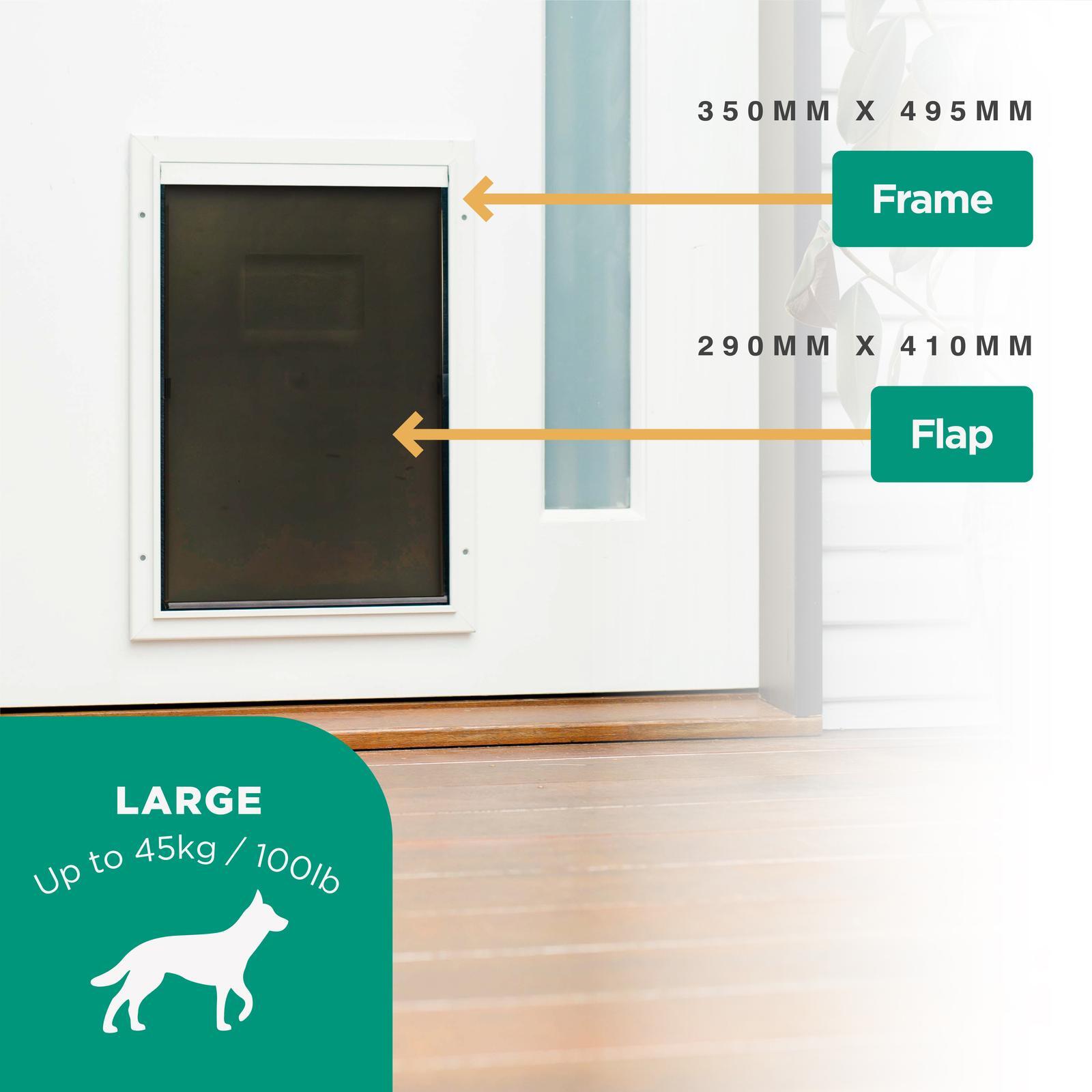 Hakuna Pets Large White Deluxe Aluminium Pet Door Bunnings Australia