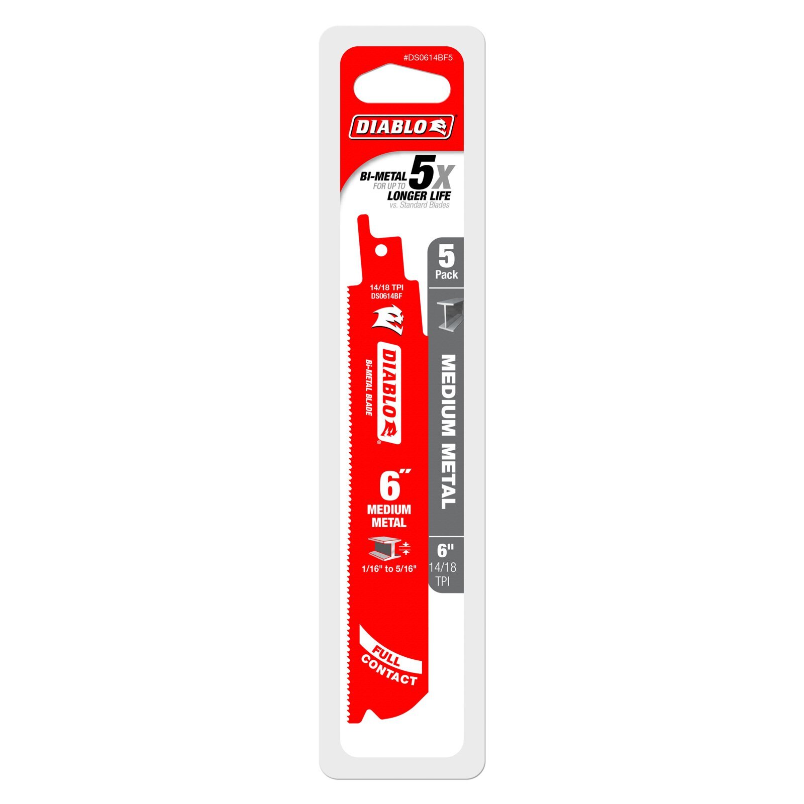 Diablo 6" BiMetal Reciprocating Saw Blades for Medium Metal Cutting