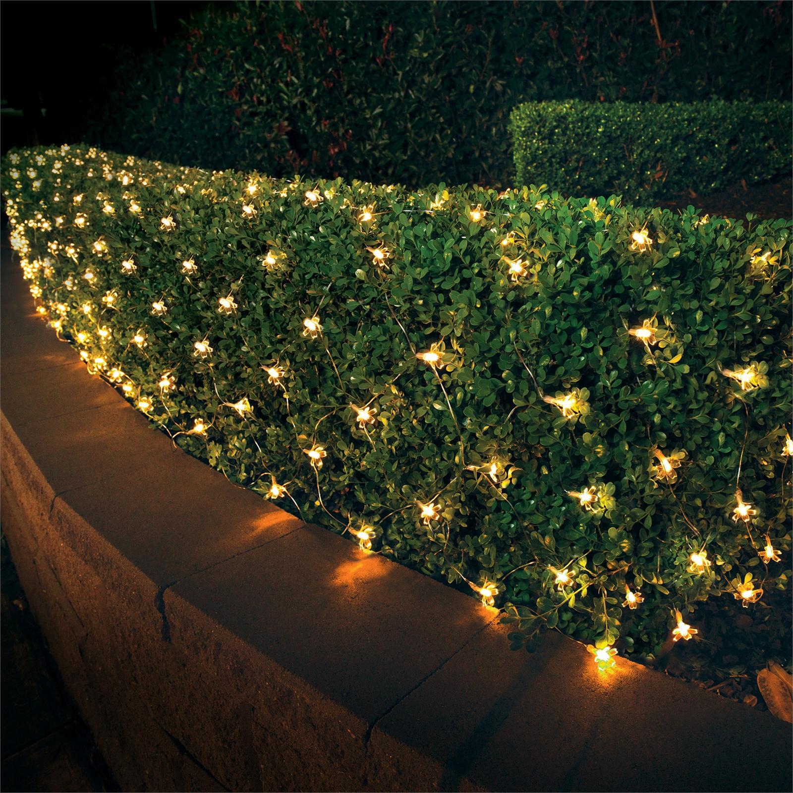 Lytworx Solar Warm White Blossom Net Lights 200 LED Bunnings Australia