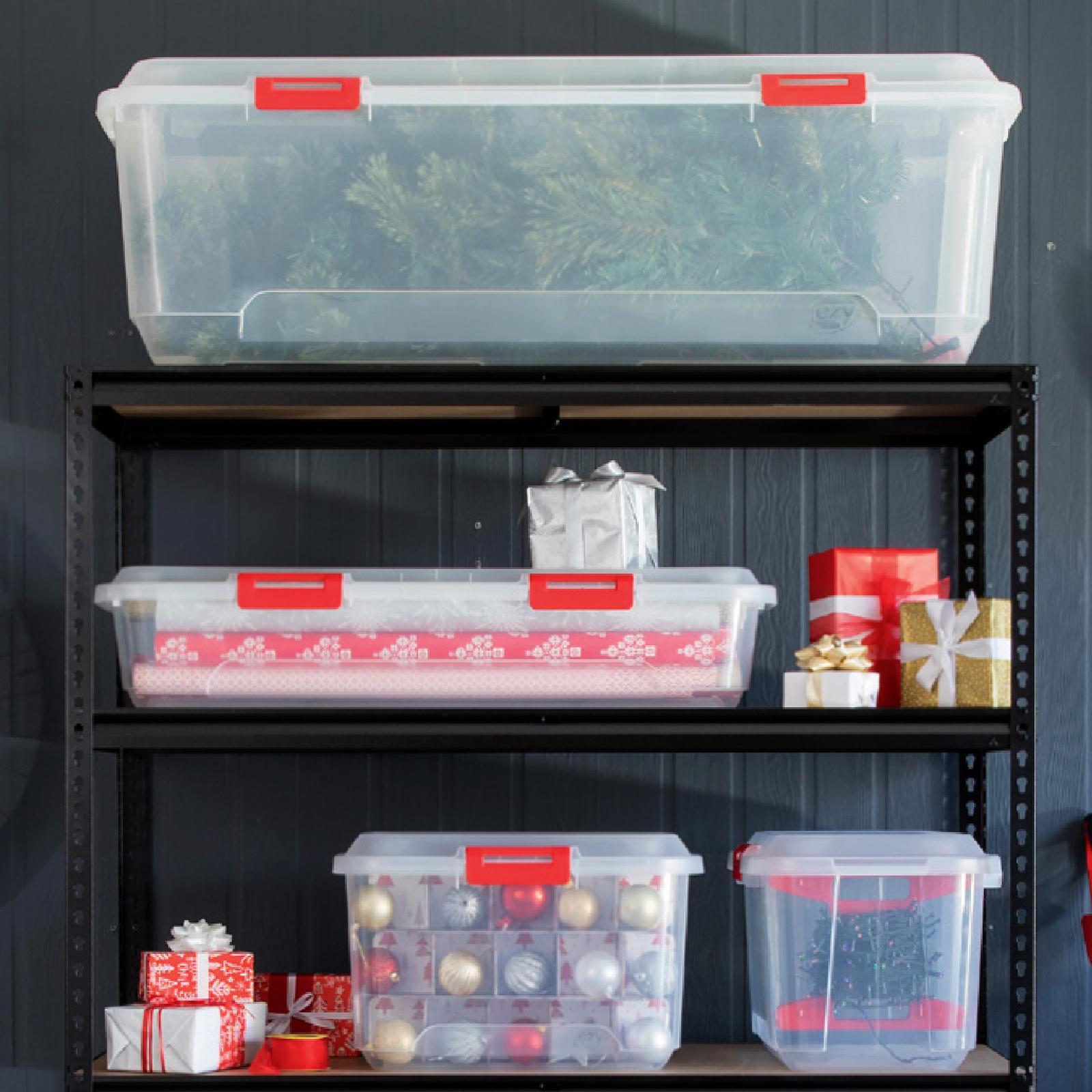 Ezy Storage 31L Christmas Ornament Storage Tub With Dividers Bunnings