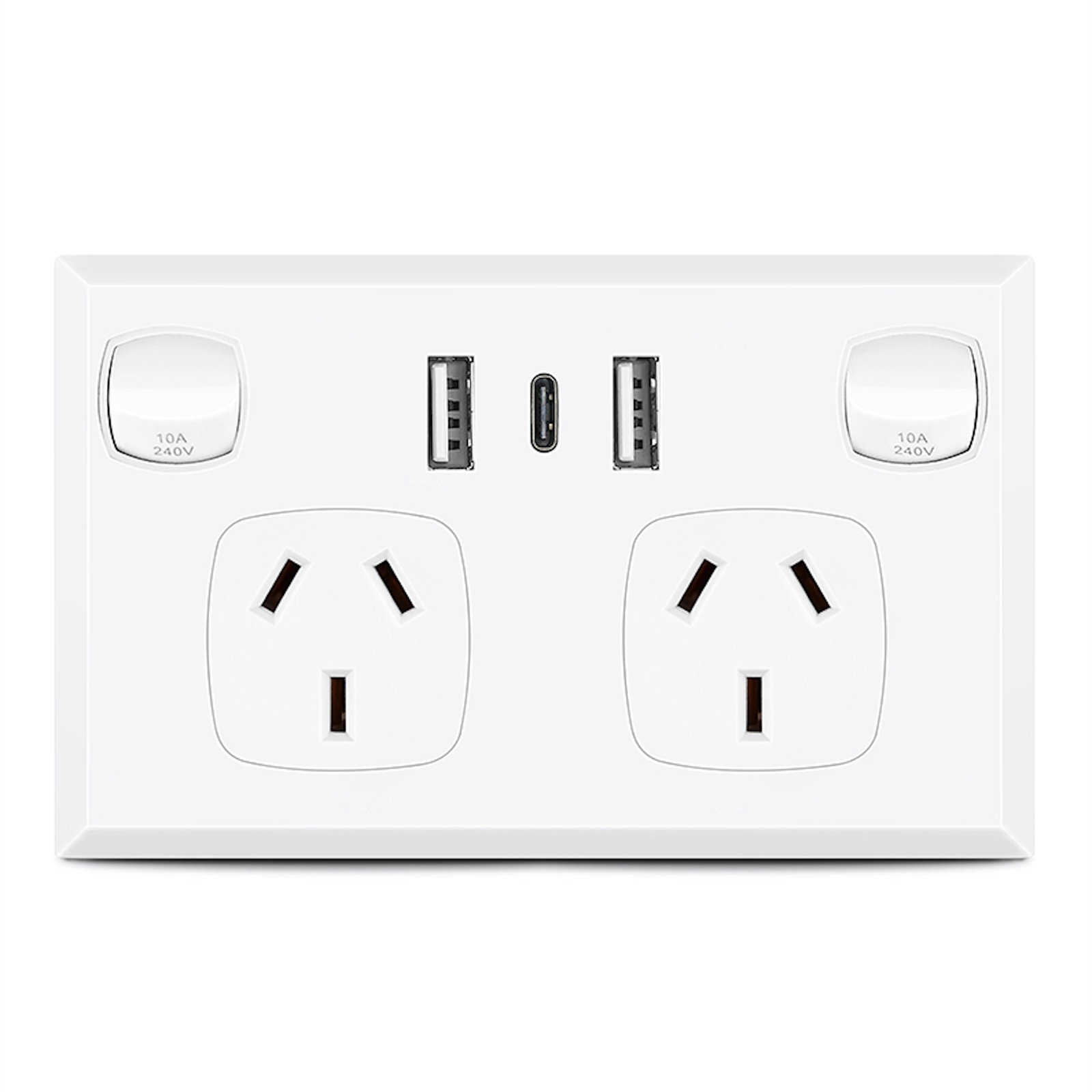 CordTech 3.6A USBA And USBC Twin USB Powerpoint Bunnings Australia