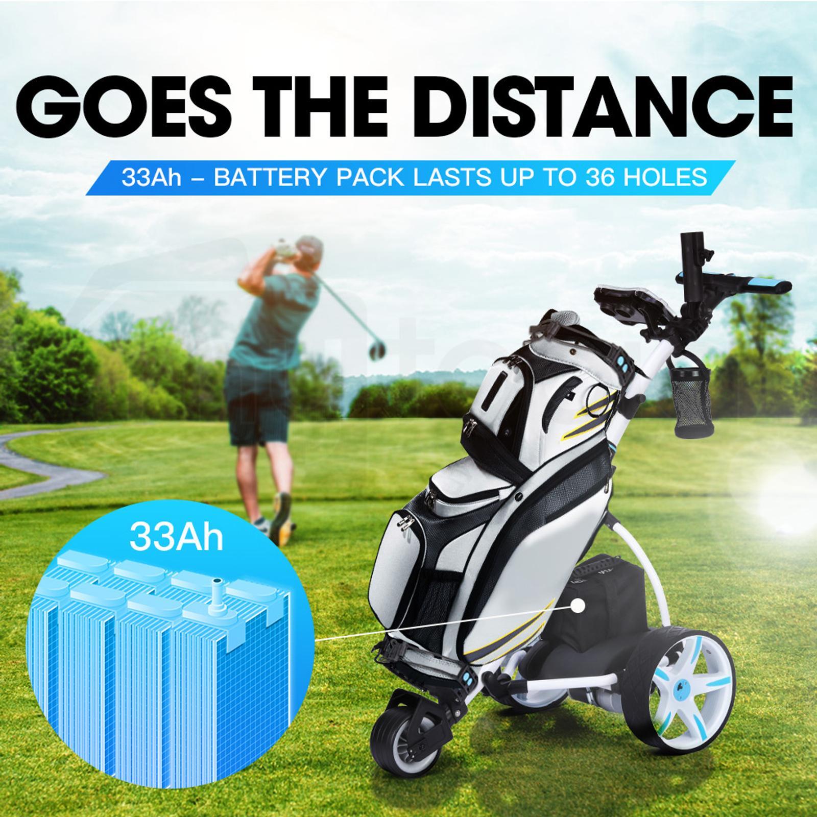 THOMSON Golf Buggy Electric Trolley Automatic Motorised Foldable Cart