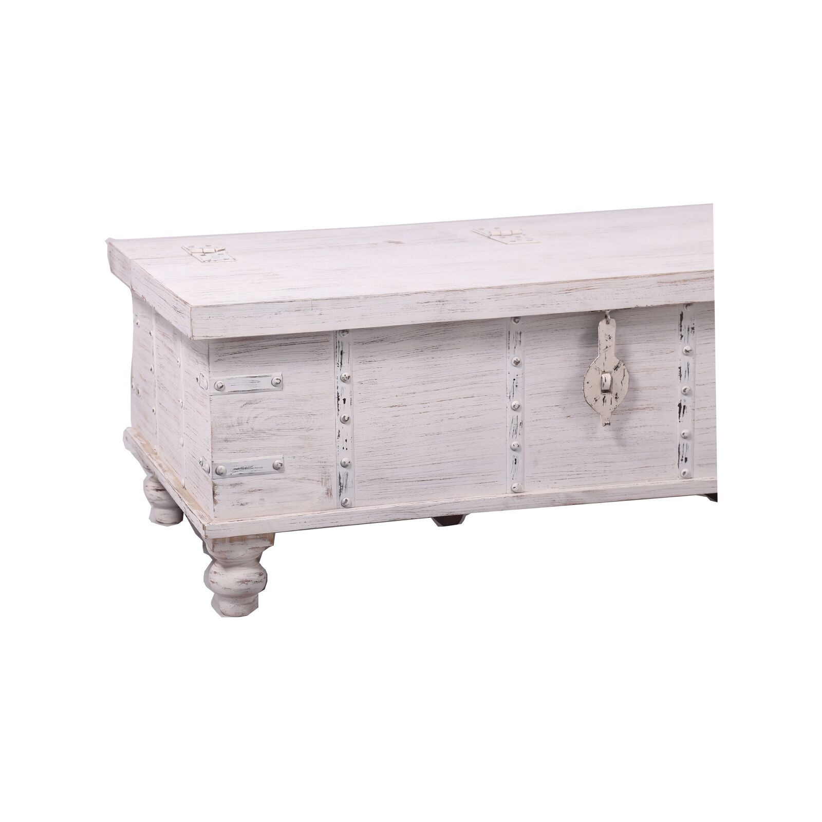 Surya Coffee Table Antique Handcrafted Solid Mango Wood Storage Trunk Chest Box Bunnings Australia