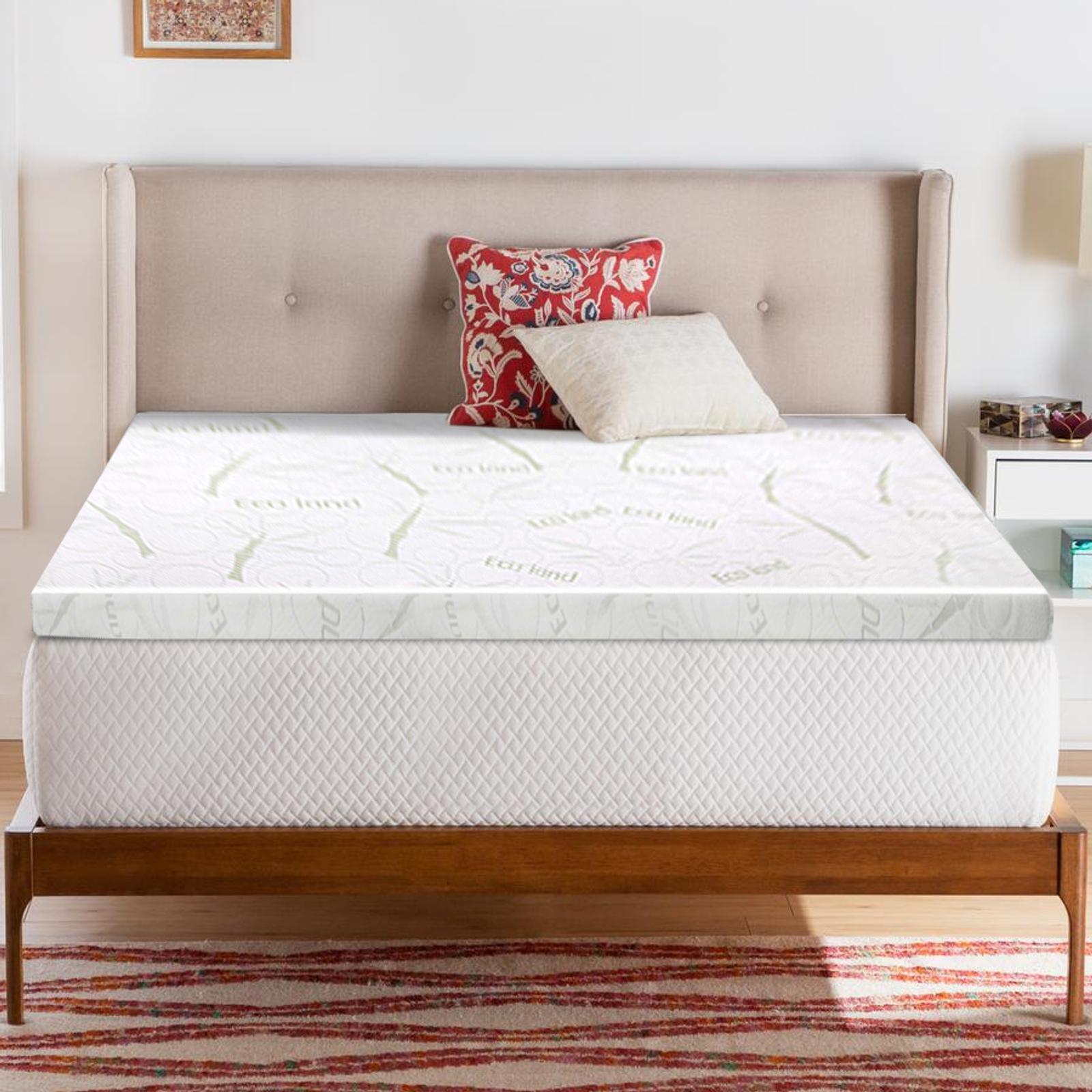 Giselle Bedding DOUBLE Memory Foam Mattress Topper Bed Cool Gel BAMBOO