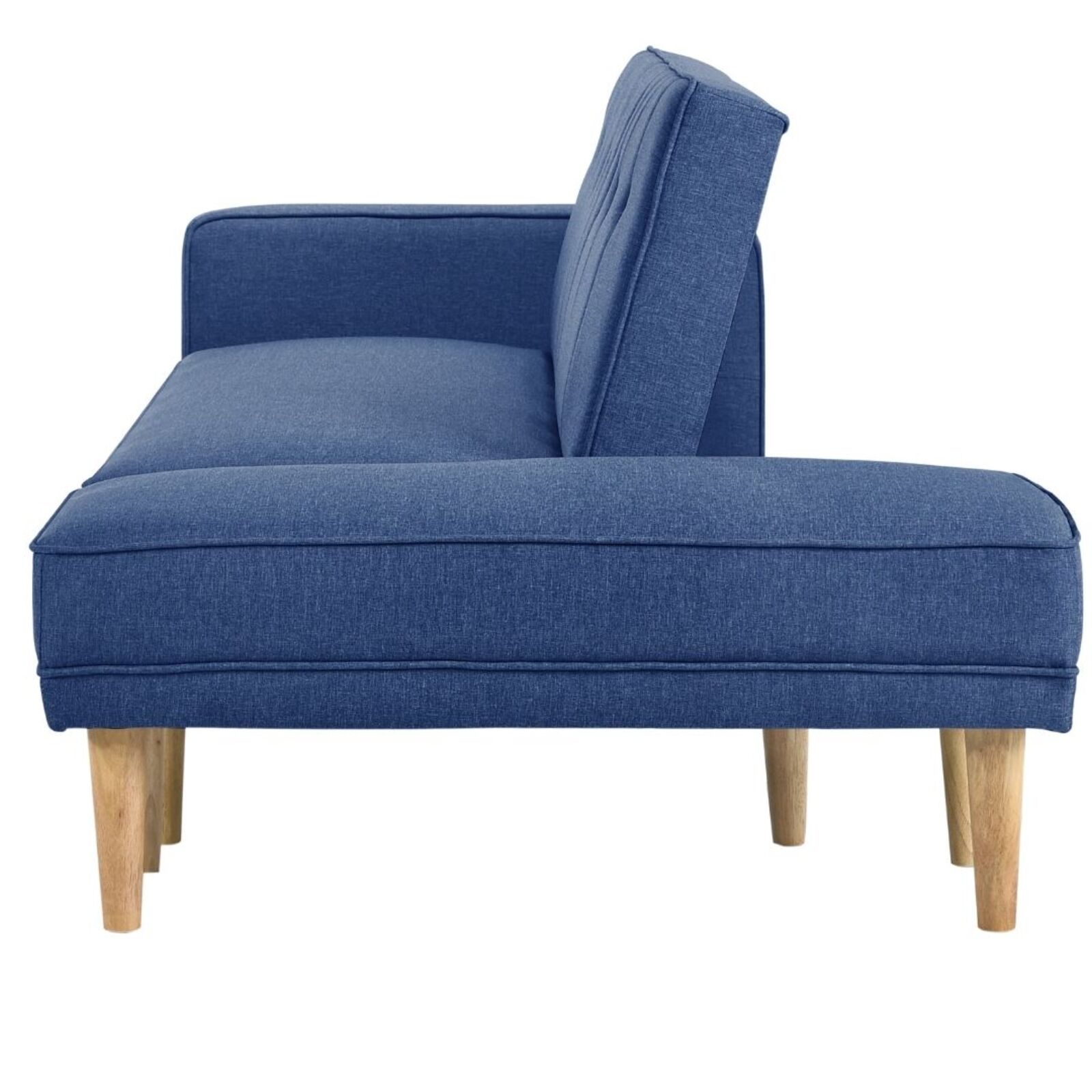 Scandinavian 3 Seater Sofa Bed w/ Ottoman Futon Couch Blue Bunnings