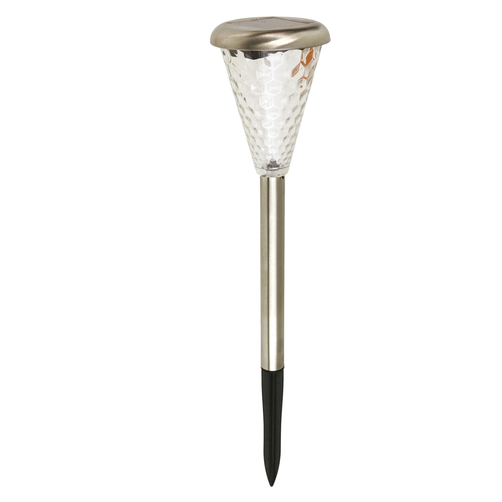 Lytworx LED Colour Changing Stainless Steel Glass Lens Solar Stake