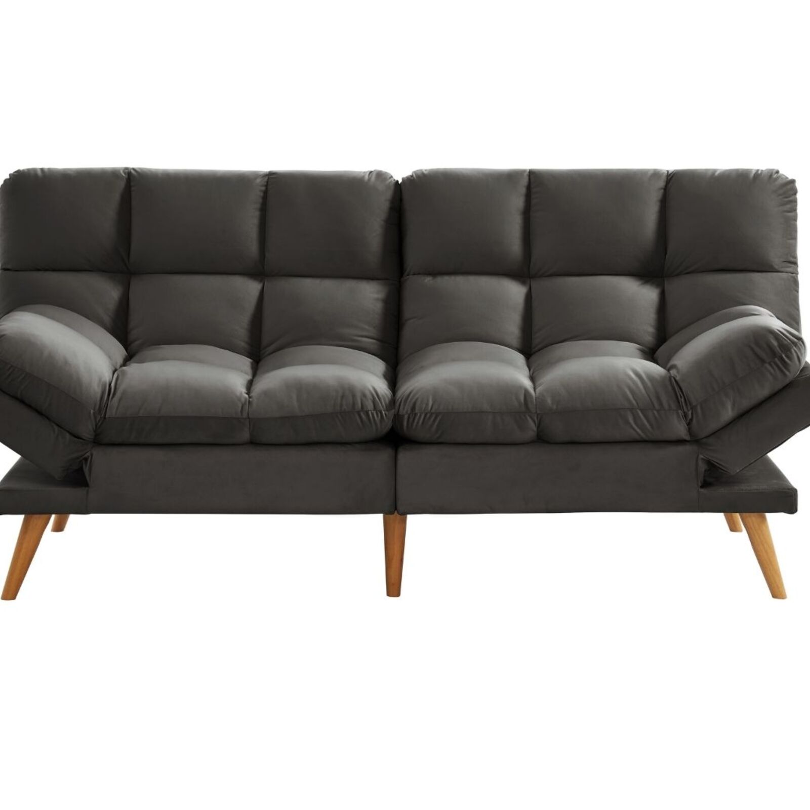 Alexa 3 Seater Velvet Sofa Bed Futon Charcoal Bunnings Australia