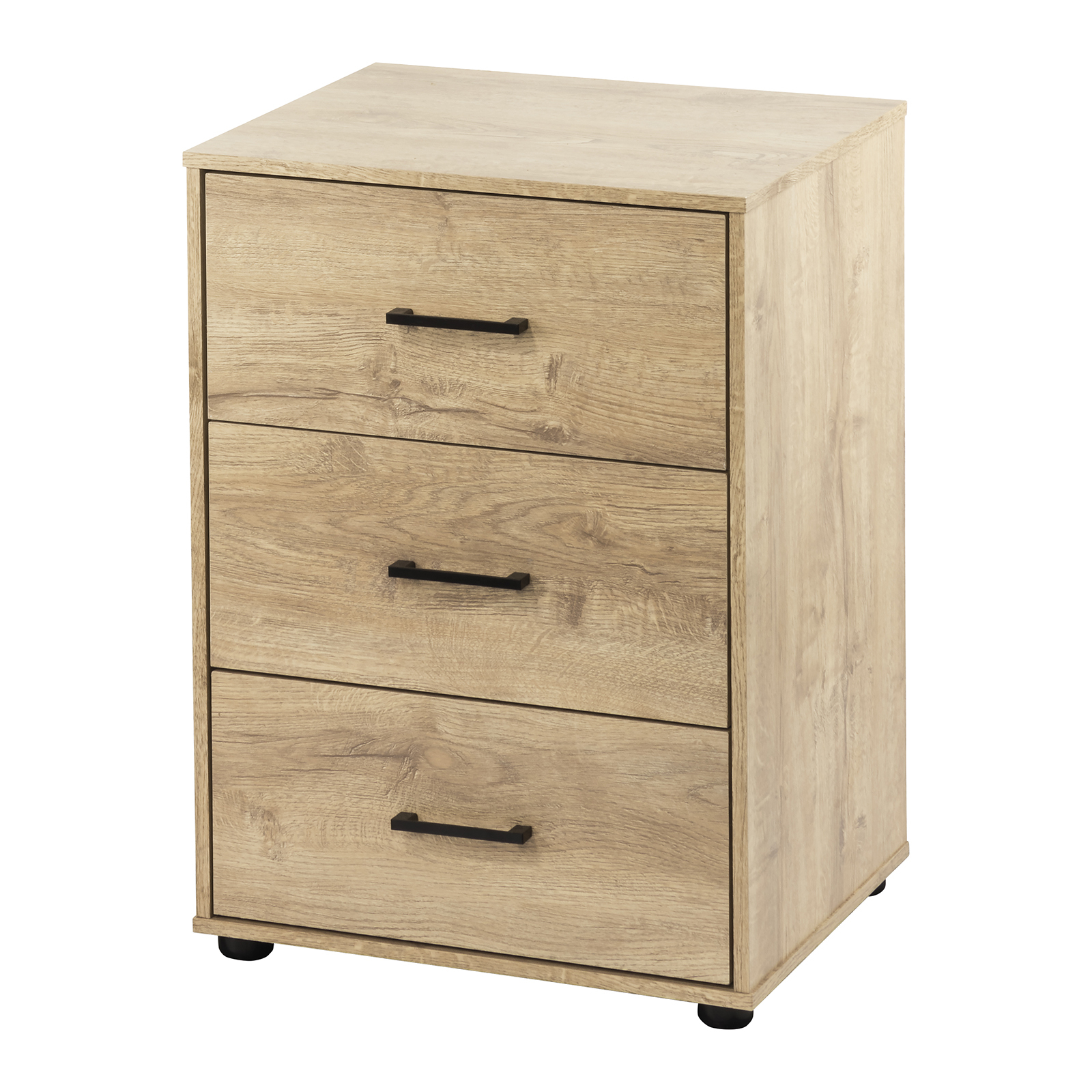 Maclaren Macey Oak 3 Drawer Pedestal Storage Bunnings Australia