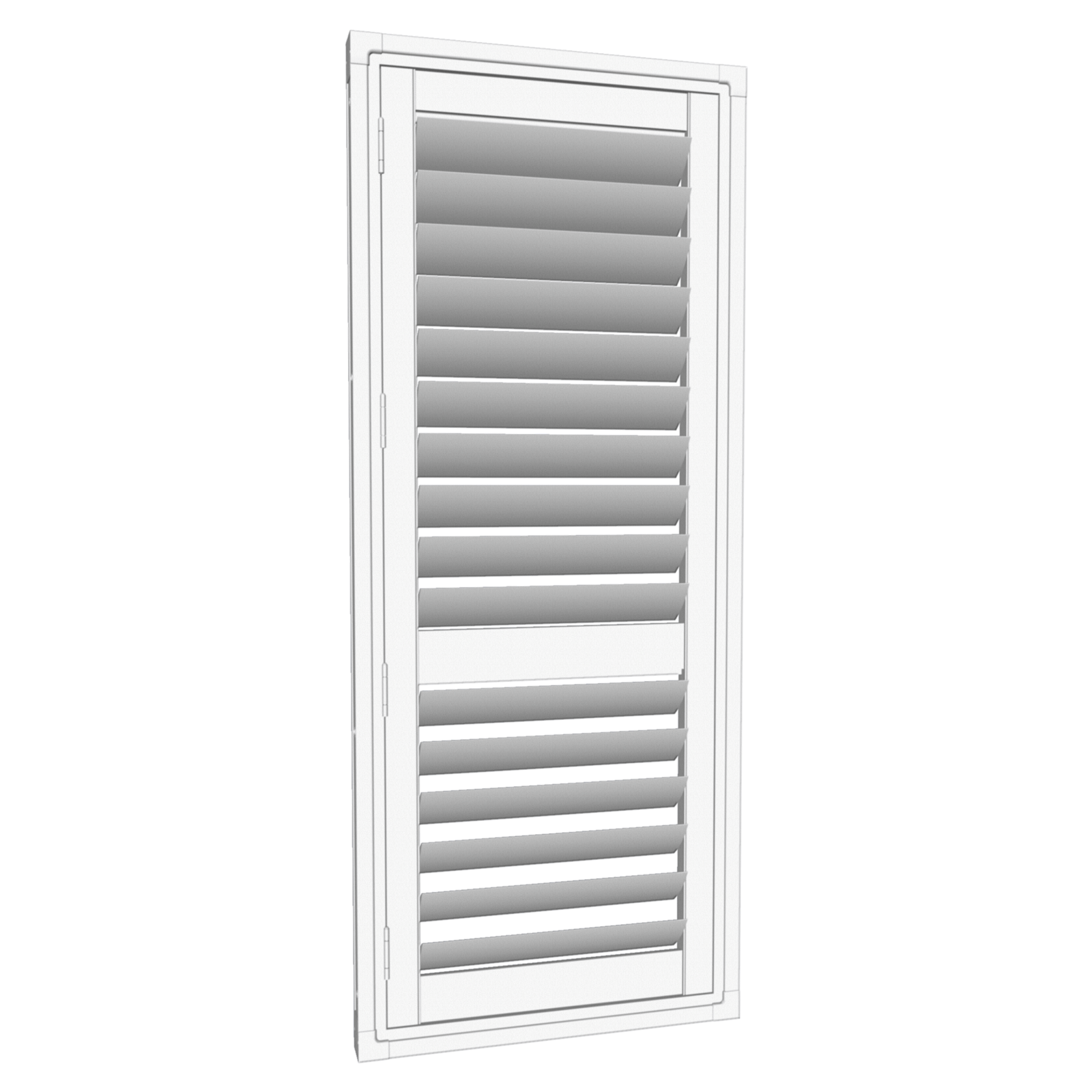 EasyAS 610 x 1500mm White Adjustable Plantation Shutter Bunnings
