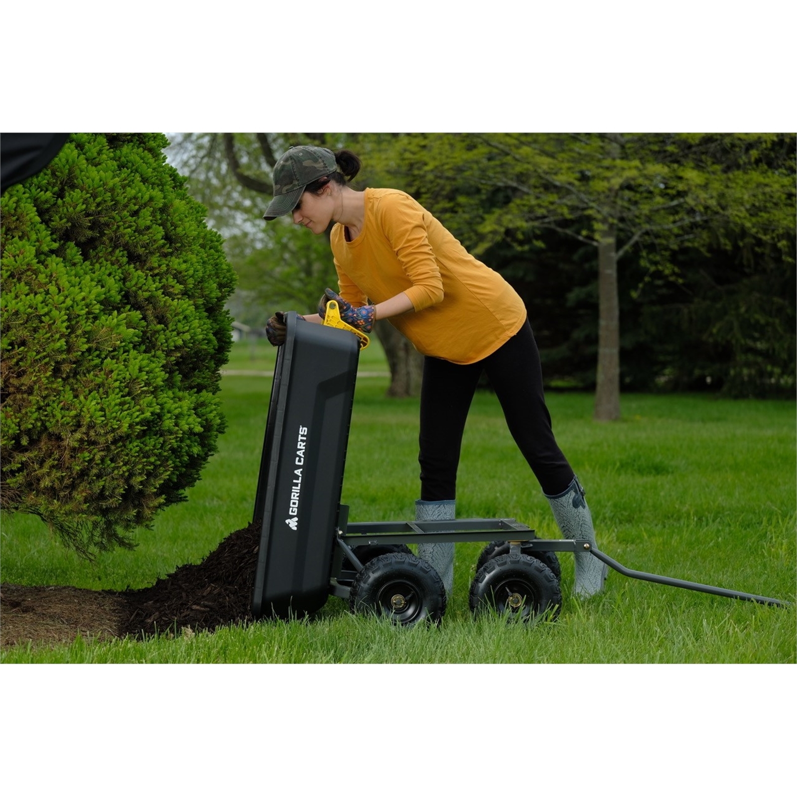 Gorilla Carts 115L Poly Dump Cart Bunnings Australia