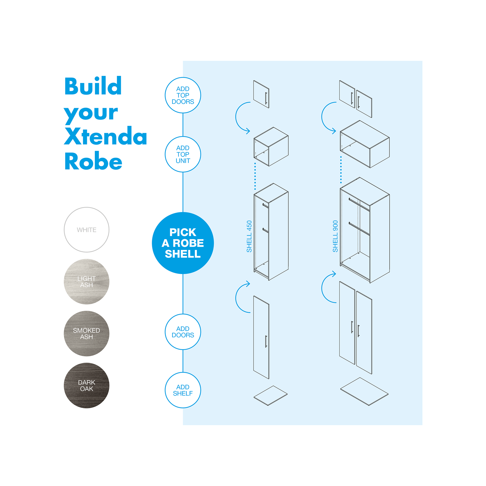 Bedford 450mm Dark Oak 1 Door Wardrobe Shell Bunnings Australia