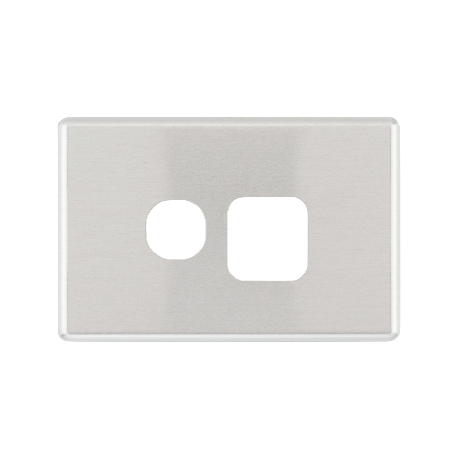 Deta SLine Single Brushed Aluminium Powerpoint Cover Plate Bunnings