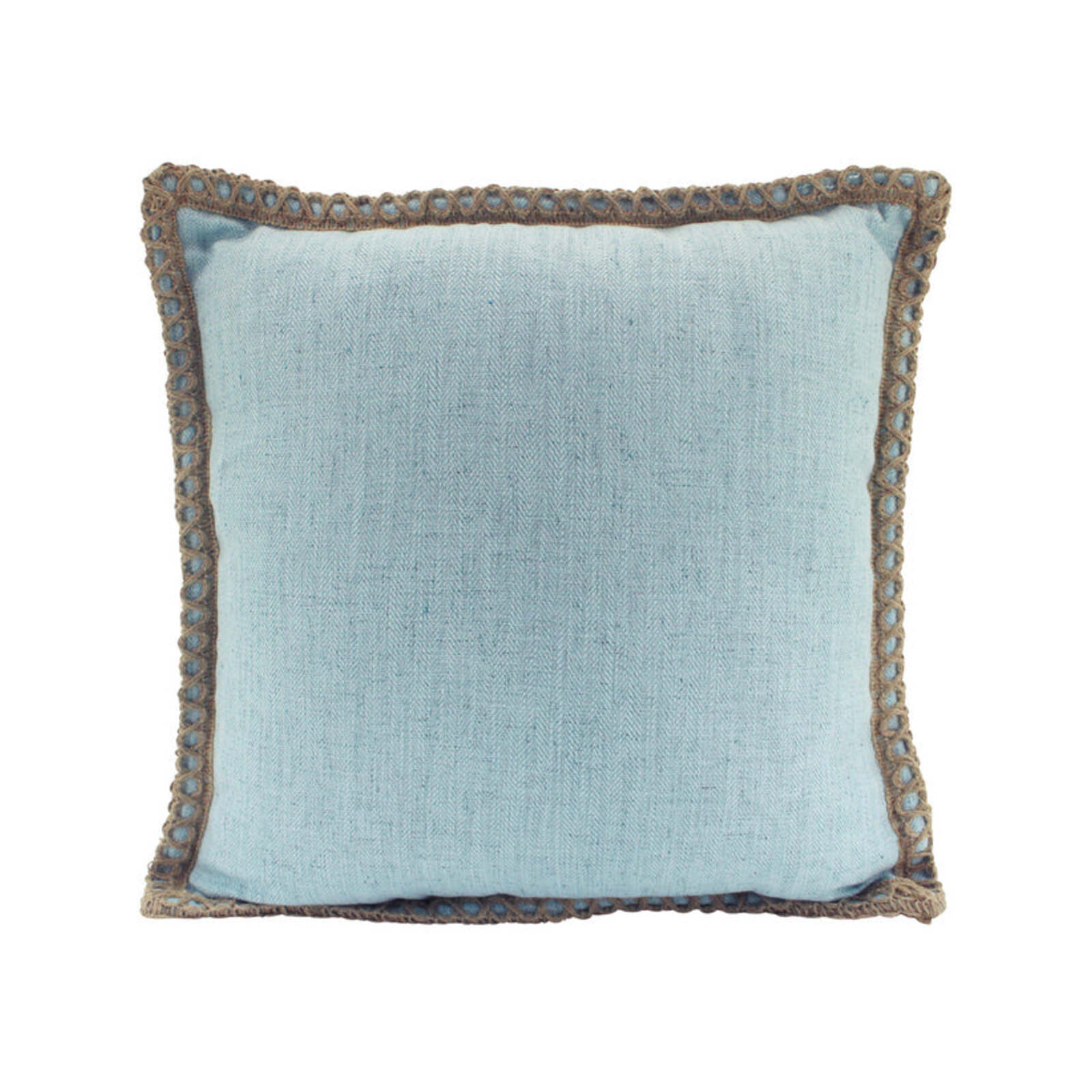 Jute/Lin Hamptons Cushion Light Blue 50x50 Decorative Bunnings
